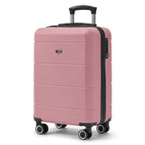 Rose Gold 20" hard shell cabin suitcase, spinner wheels & TSA lock, LUGG Jetset cabin bag