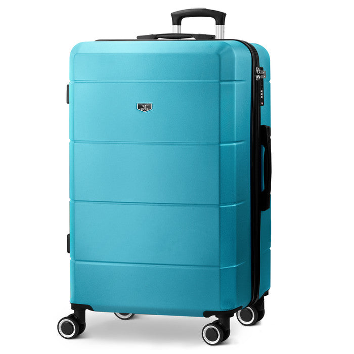 LUGG Jetset 28 Inch Large Suitcase – Lightweight Hard Shell Luggage with TSA Lock – Water-Resistant ABS Spinner Suitcase – 4 Wheels – (75x49x29cm) - Teal