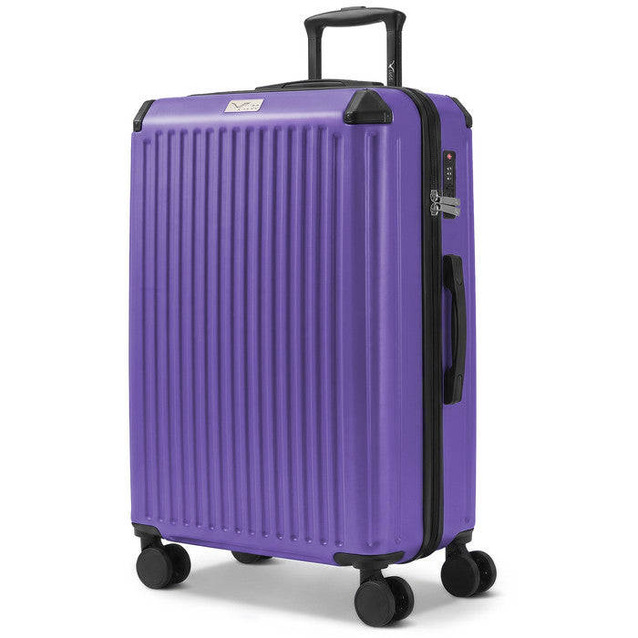 Lugg 28in Sky Rover large suitcase in Amethyst, hard shell hold luggage, 4 spinner wheels