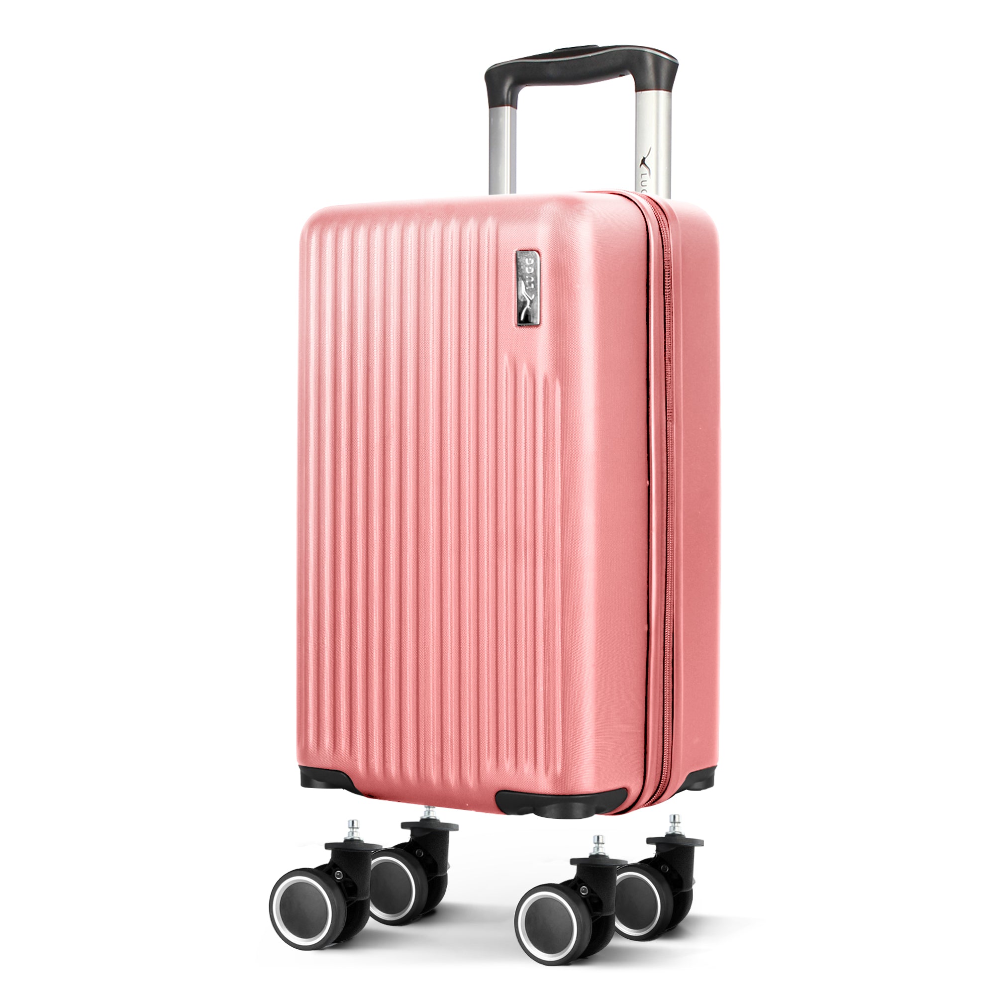 LUGG 40cm Vacay Suitcase ABS Luggage, Aluminium Trolley Handle, 360° Spinner Wheels, Water-Resistant & Durable Material - Airline Compatible (40 x 30 x 20cm)- Clay
