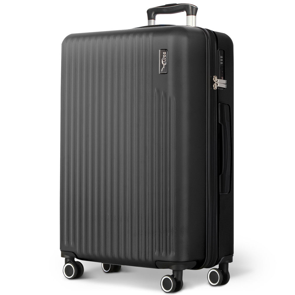 LUGG 32inch Vacay Suitcase ABS Luggage with TSA Indent Lock, Aluminium Trolley Handle, 360° Spinner Wheels, Water-Resistant & Durable Material - Airline Compatible (86 x 31 x 58cm) - Shadow