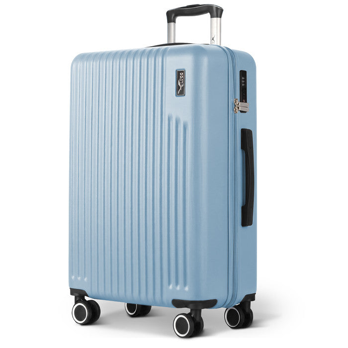 Vacay Slate Blue 28" hard shell large suitcase with spinner wheels & telescopic handle