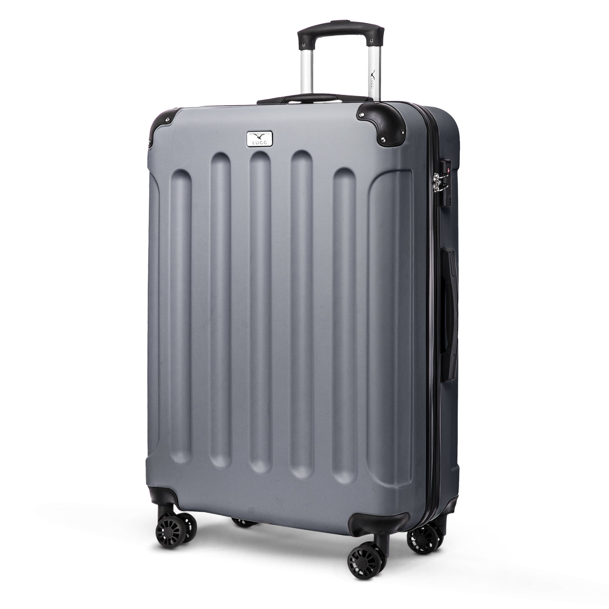 LUGG Skywander 28” Lightweight Luggage - 75cm x 49cm x 29cm - Strong & Lightweight with Secure TSA Lock, Smooth 360° Wheels & Resilient Handle- Silver