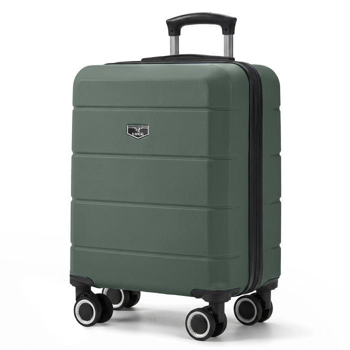 Army Green 15in Jetset hard shell cabin bag, 4-wheel spinner easyJet approved hand luggage