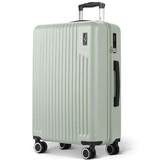 Vacay Sage Green 28" hard shell large suitcase with spinner wheels & telescopic handle