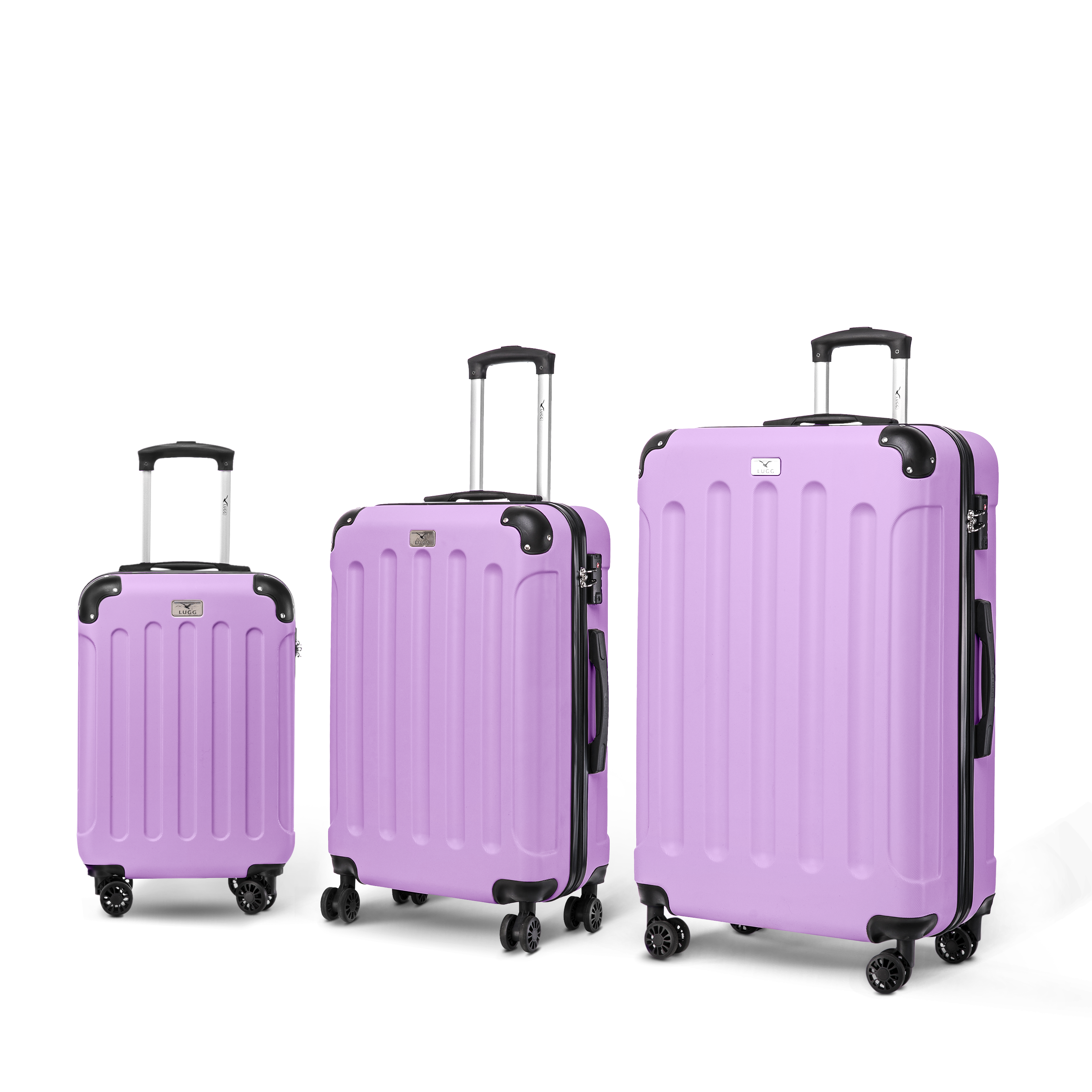 Skywander 3pc Suitcase Set in Lavender