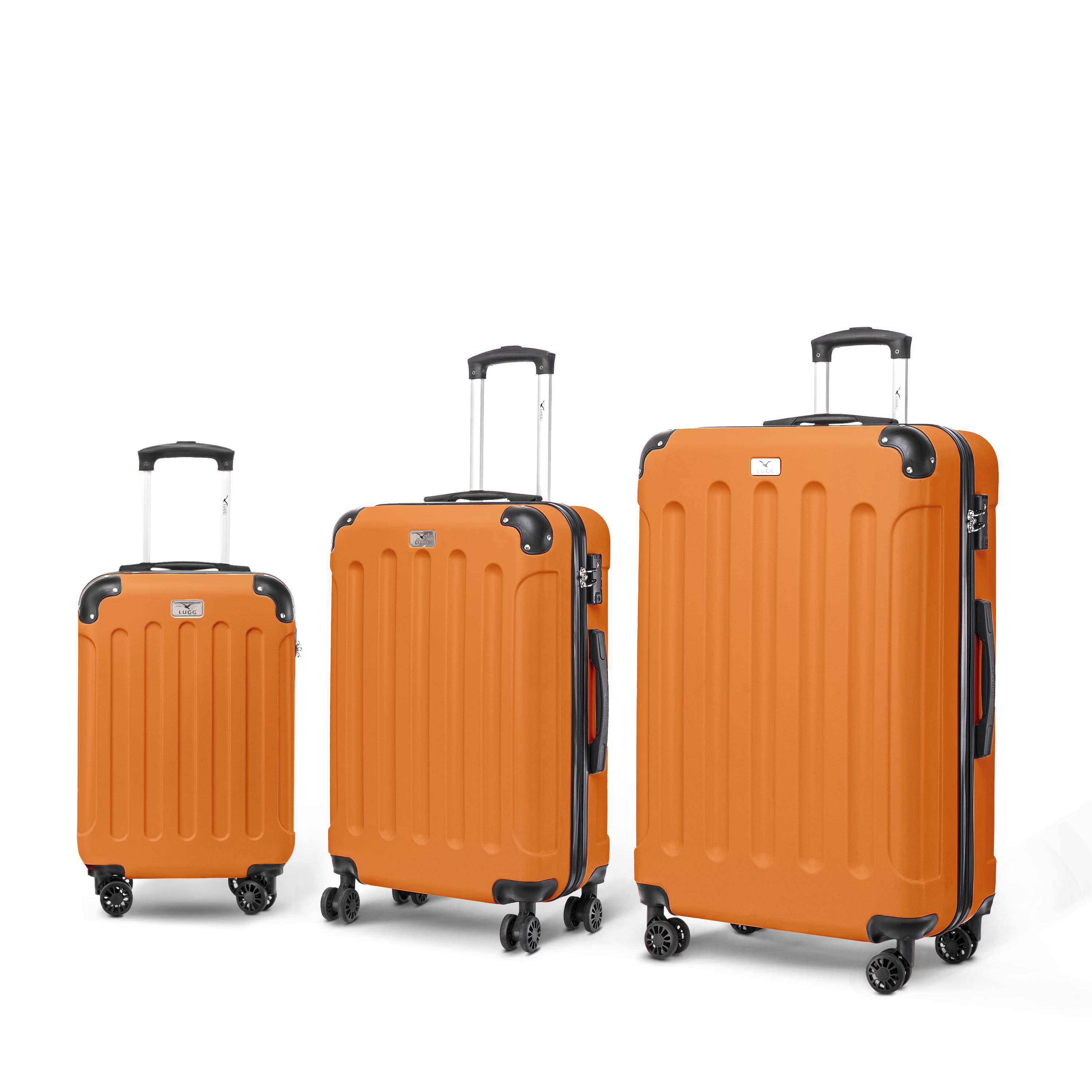 Skywander 3pc Suitcase Set in Orange