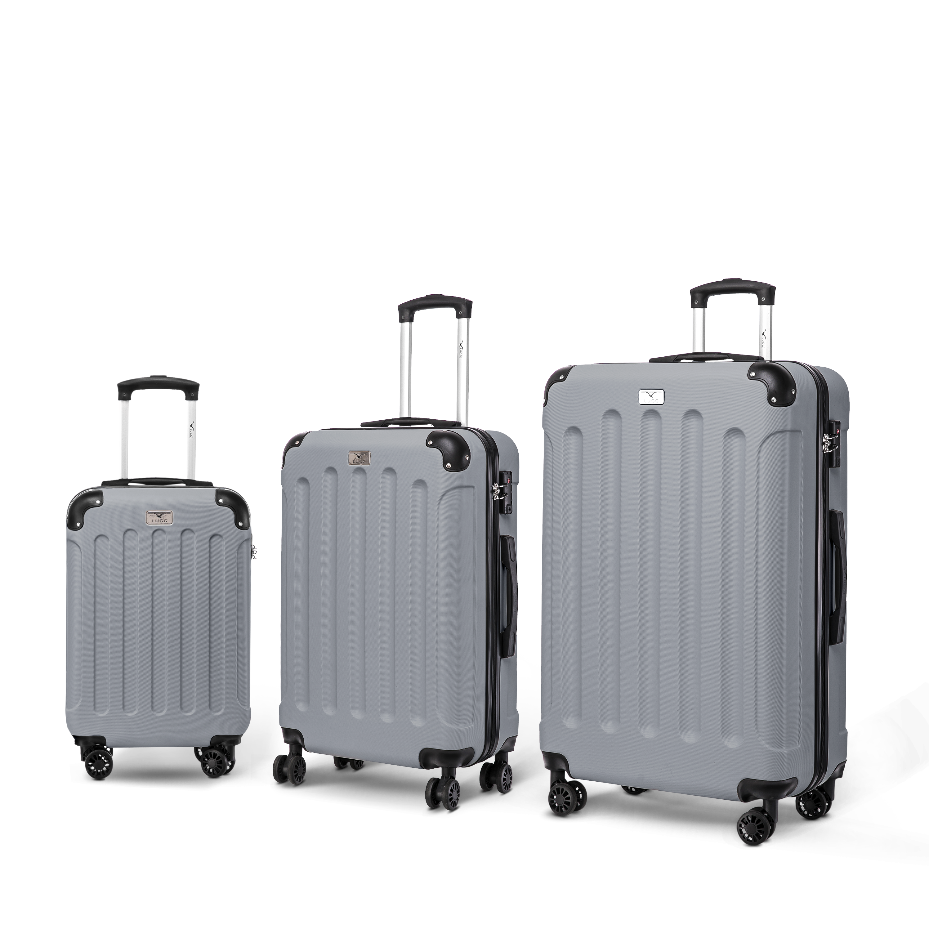 Skywander 3pc Suitcase Set in Silver