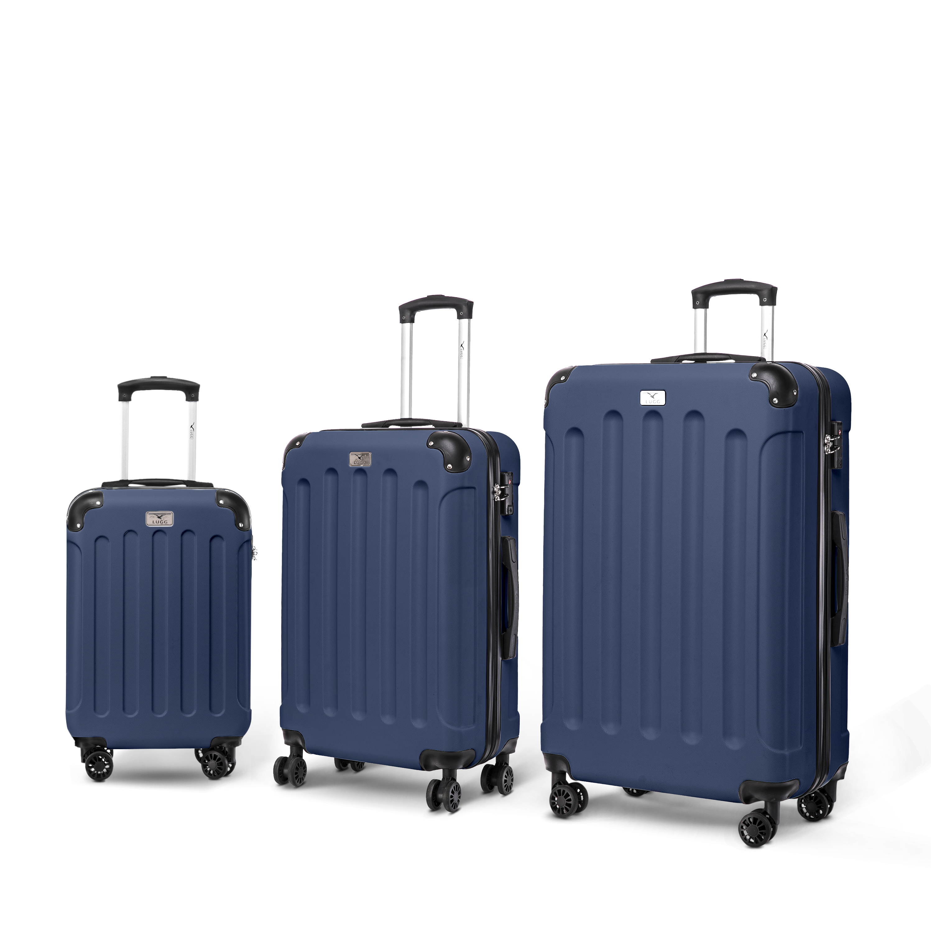 Skywander 3pc Suitcase Set in Midnight Blue