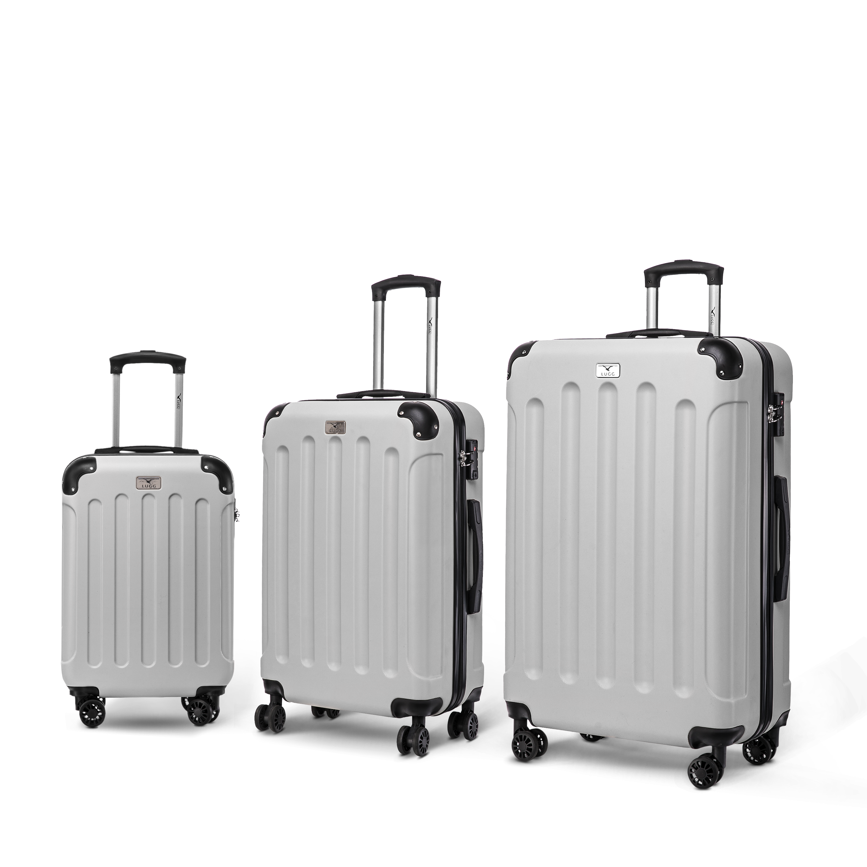 Skywander 3pc Suitcase Set in White