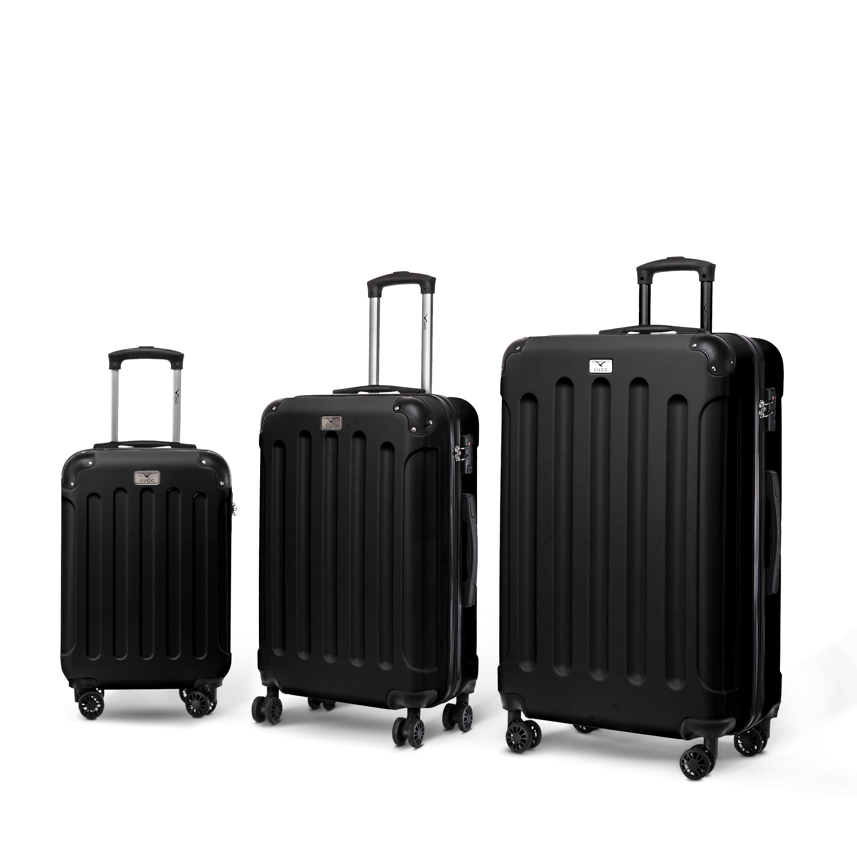 Skywander 3pc Suitcase Set in Black