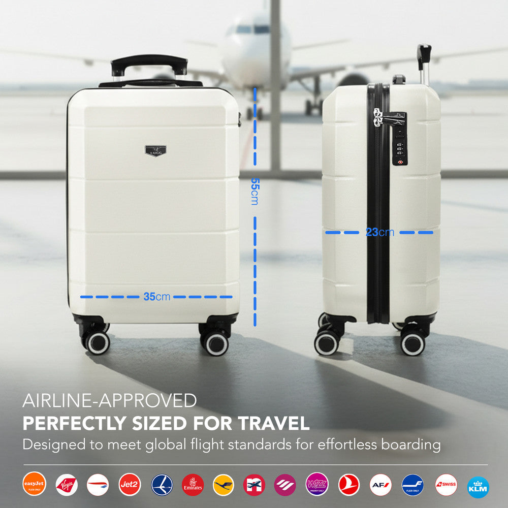 Jetset 20" Cabin Suitcase - 55 x 35 x 23cm in Ivory