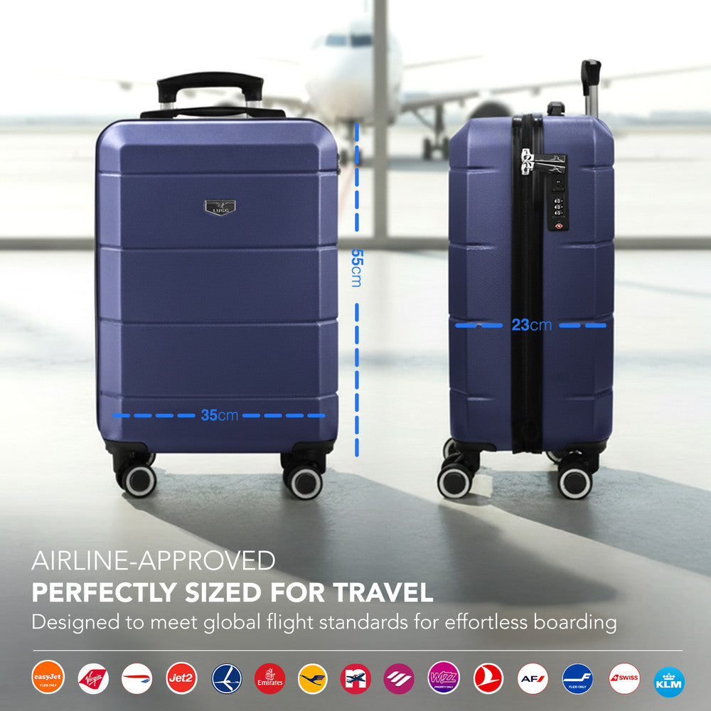 Jetset 20" Cabin Suitcase - 55 x 35 x 23cm in Midnight Blue