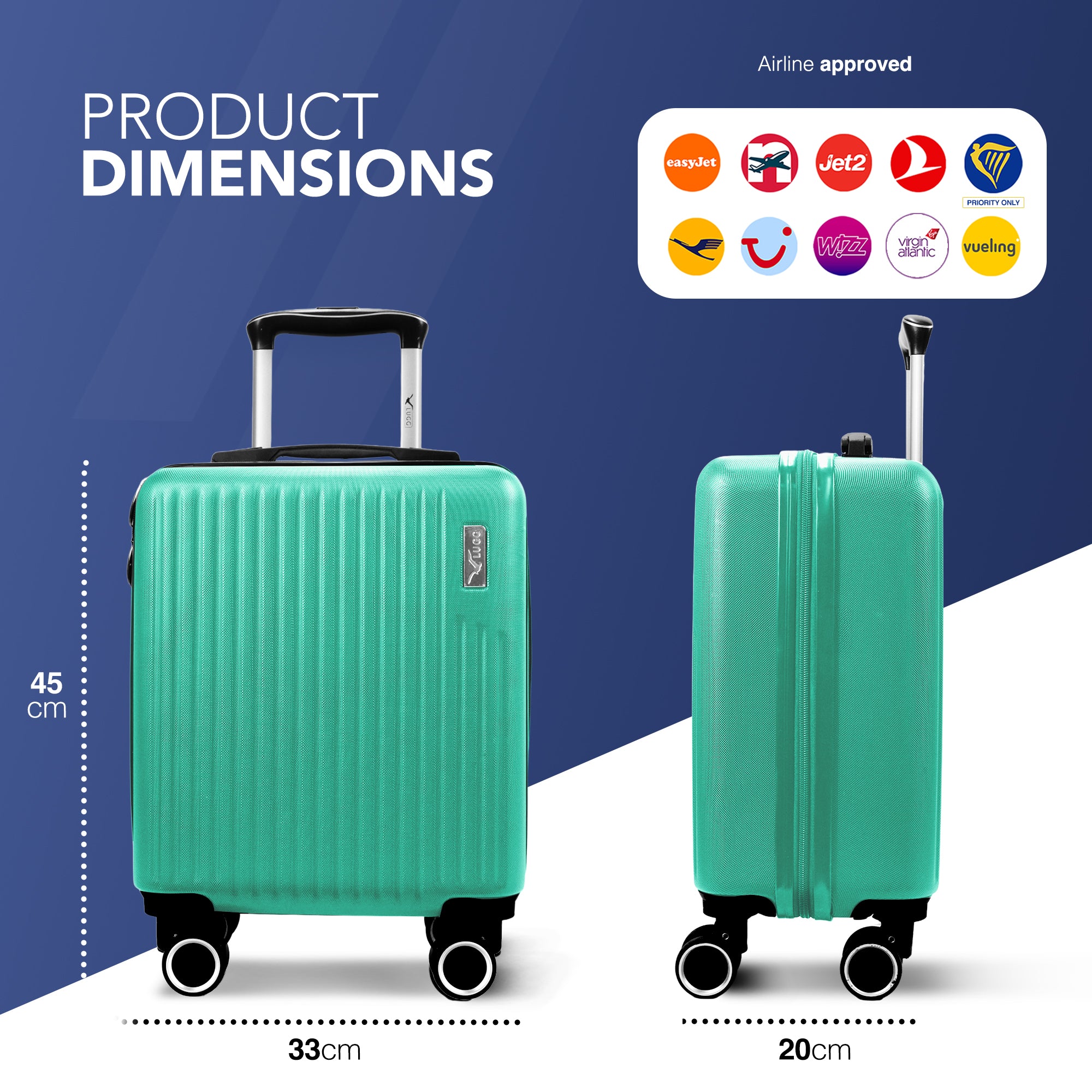 Vacay 15" Underseat Suitcase in Mint