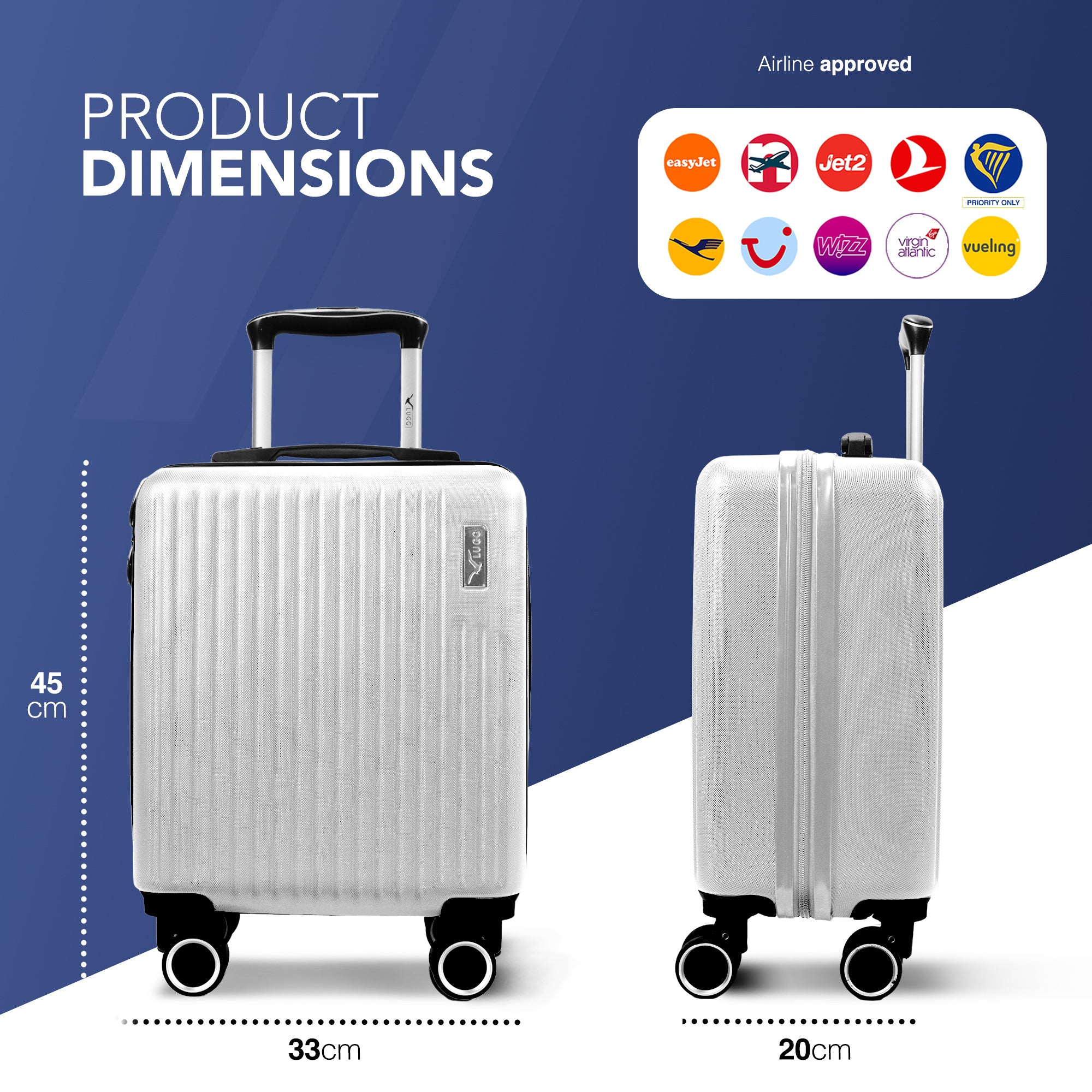 Vacay 15" Underseat Suitcase in Pearl