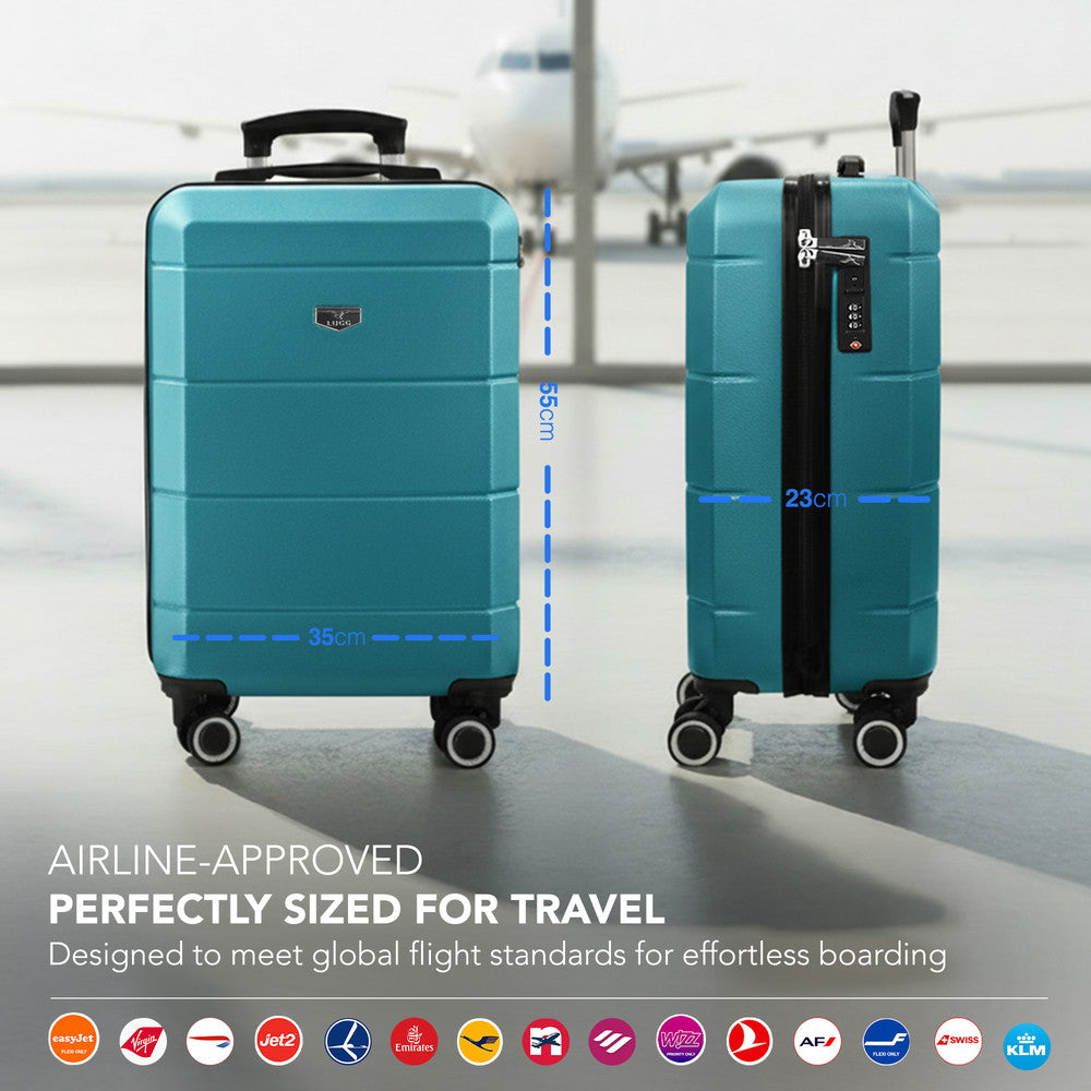 Jetset 20" Cabin Suitcase - 55 x 35 x 23cm in Teal