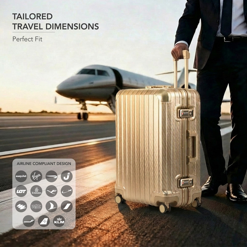 LUGG Solo Explorer 28" Hard Shell Suitcase 75x52x31cm 5yr Warranty Gold