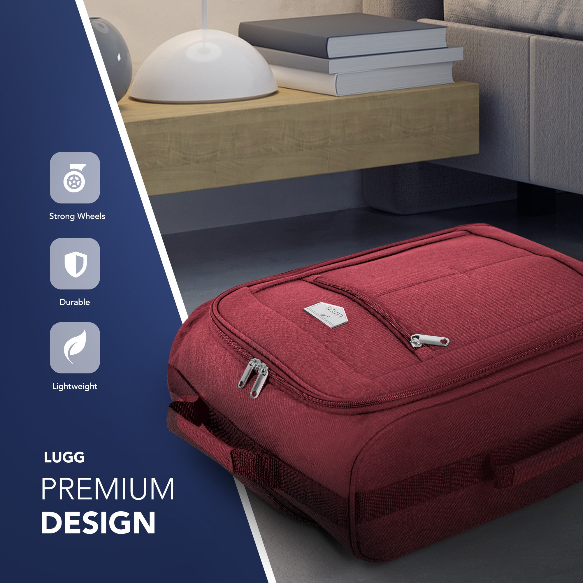 Soft Cabin Bag for Ryanair & EasyJet Priority Overhead Locker - Red