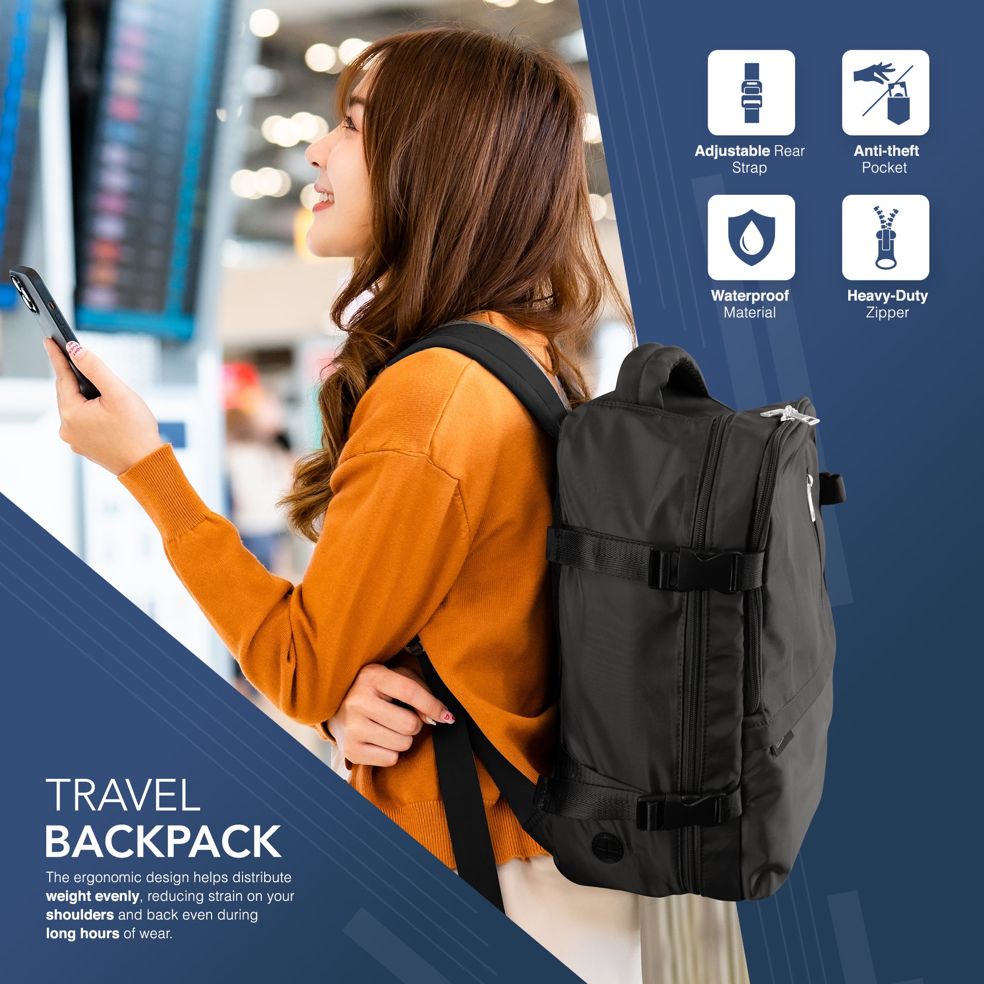 Travel Backpack with Extra Padding