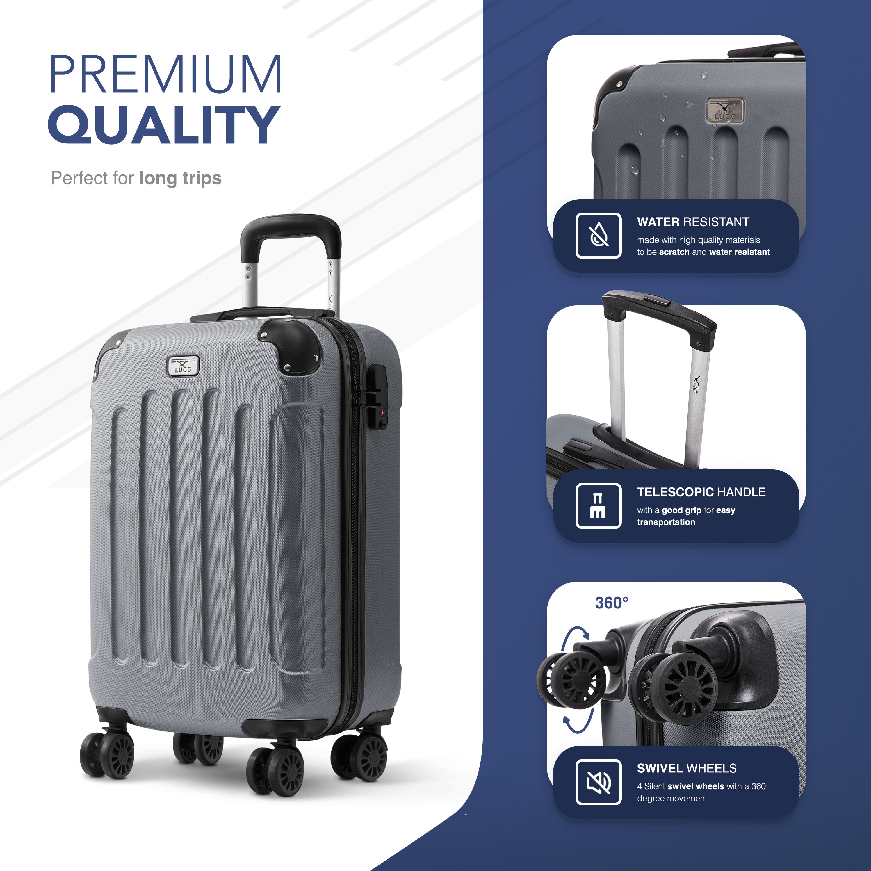 20" Skywander Cabin Suitcase - Silver