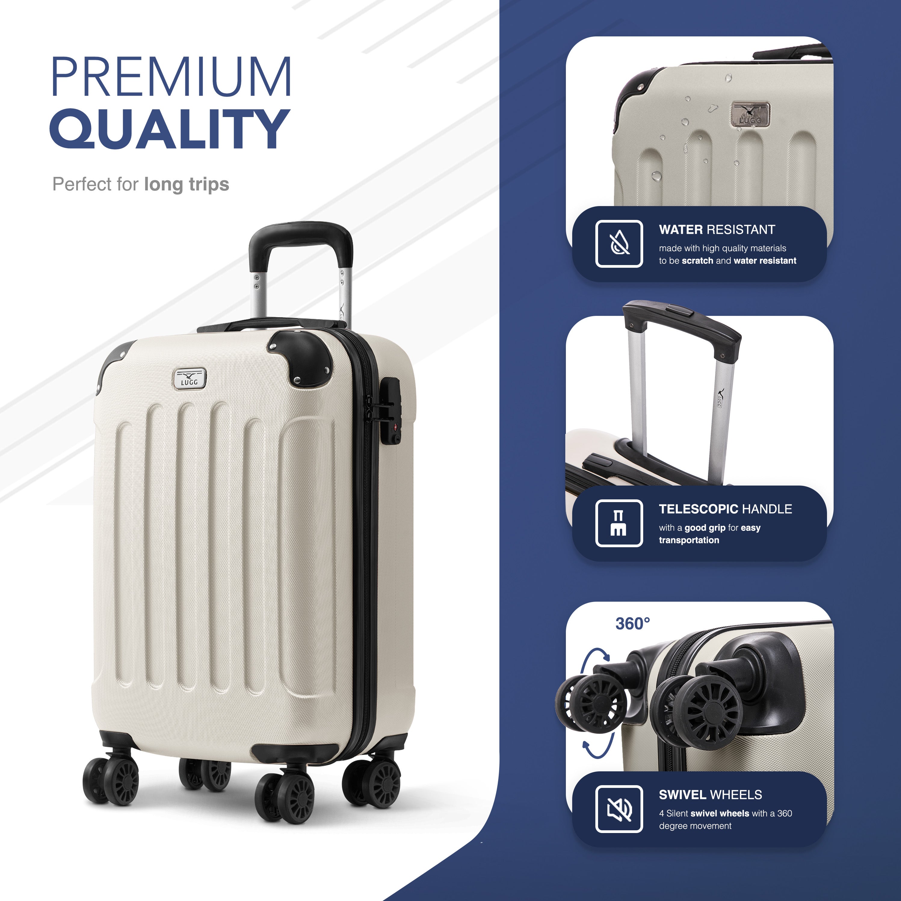 20" Skywander Cabin Suitcase - Beige