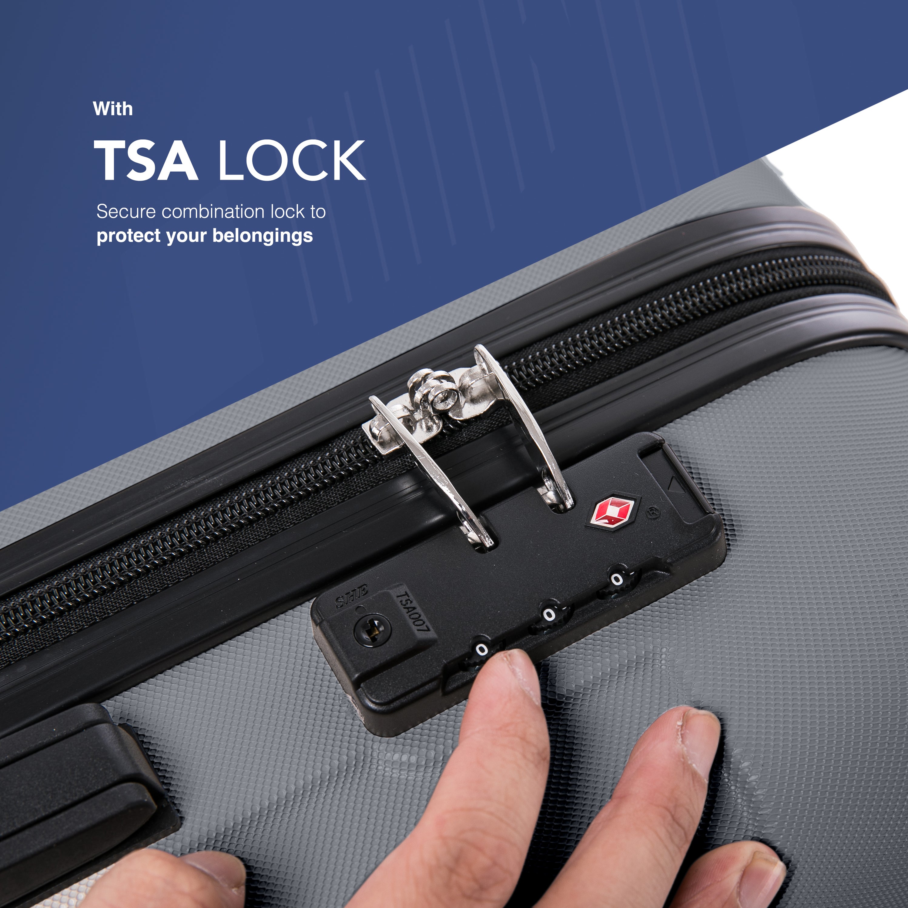 LUGG Skywander 28” Lightweight Luggage - 75cm x 49cm x 29cm - Strong & Lightweight with Secure TSA Lock, Smooth 360° Wheels & Resilient Handle- Silver