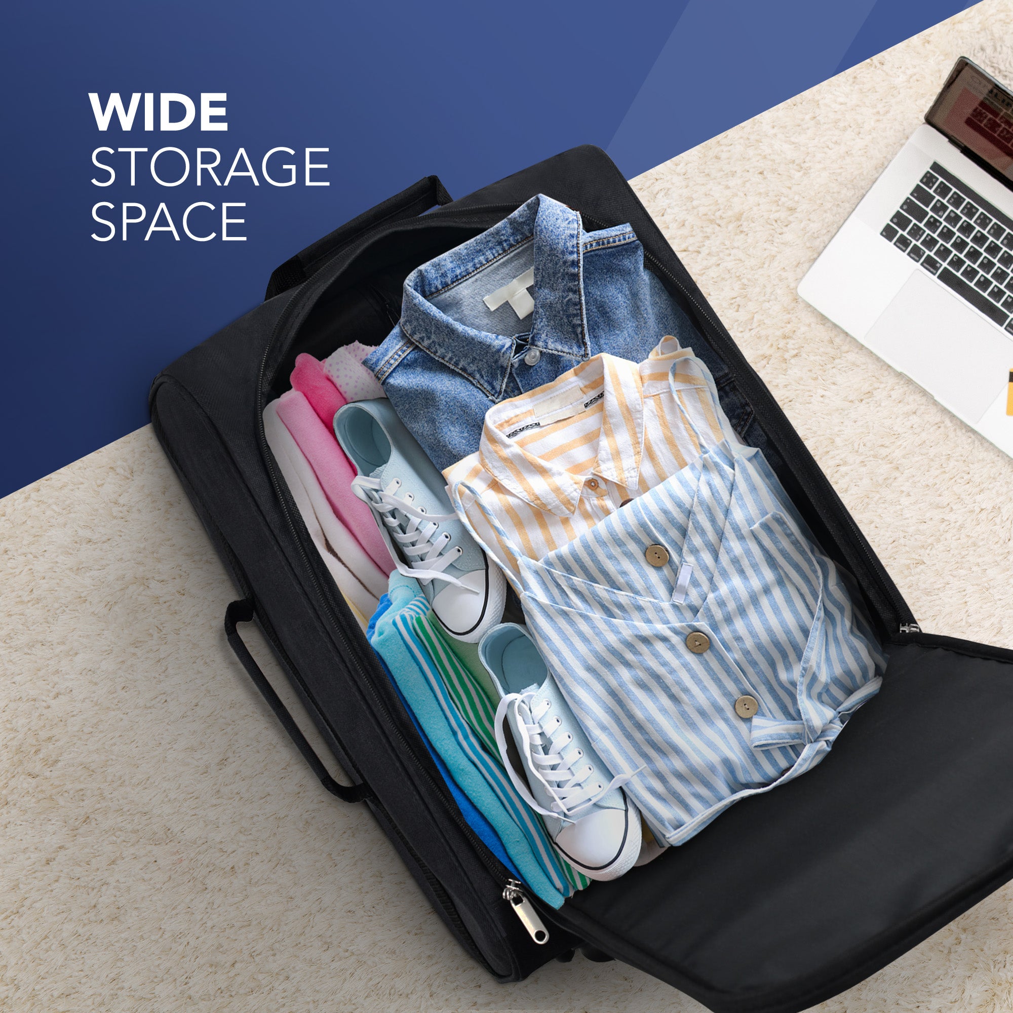 Soft Cabin Bag for Ryanair & EasyJet Priority Overhead Locker - Black