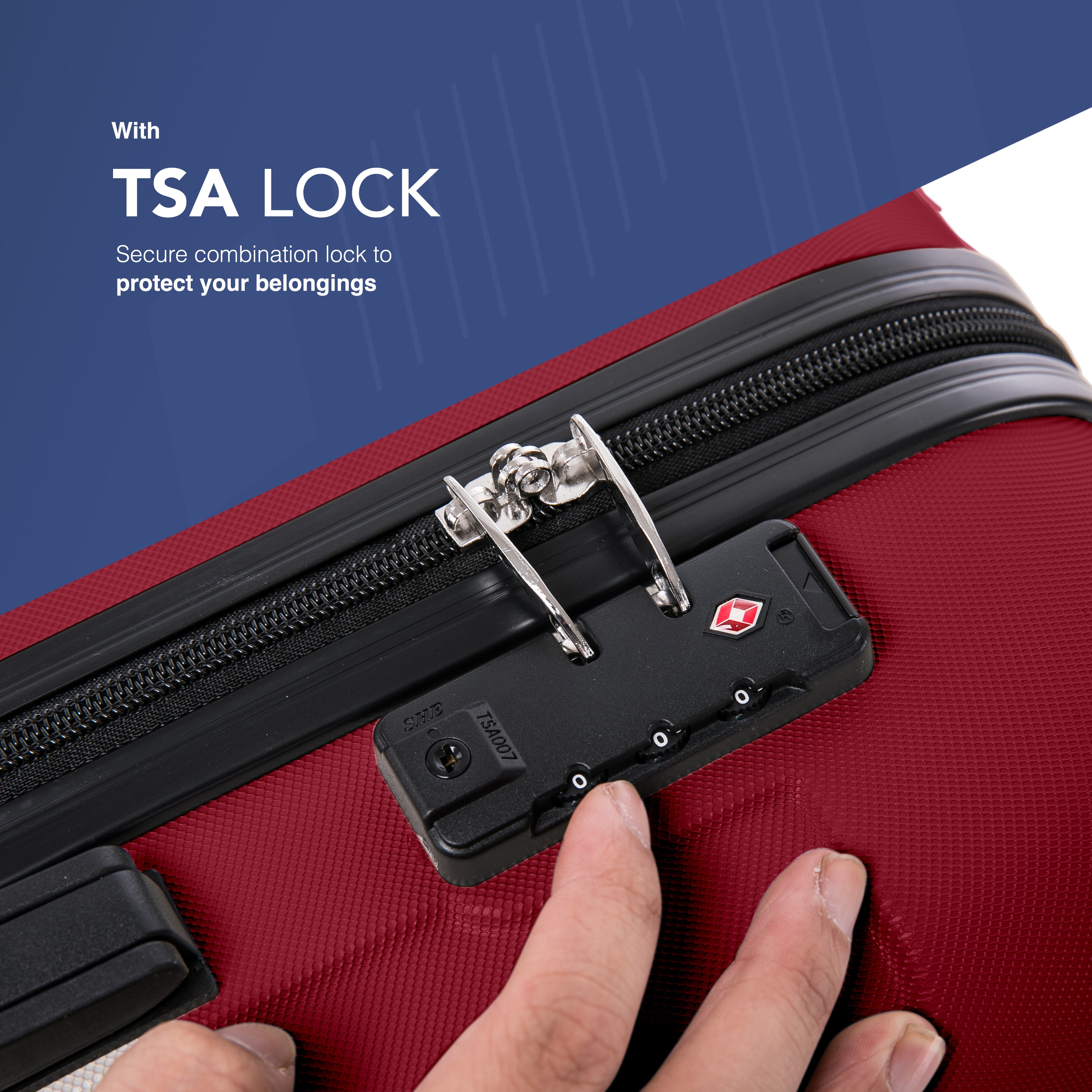 LUGG Skywander 24” Lightweight Underseat Cabin Bag - 67cm x 44cm x 24.5cm – EasyJet Approved Carry-On Suitcase, Durable ABS Hard Shell- Burgundy