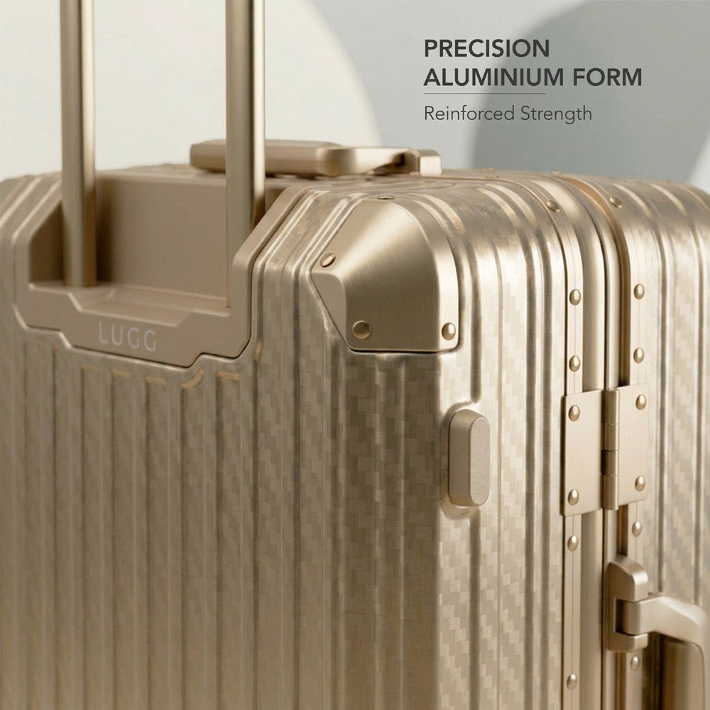 LUGG Solo 20" Hard Shell Suitcase 55x38x22  5yr Warranty Gold