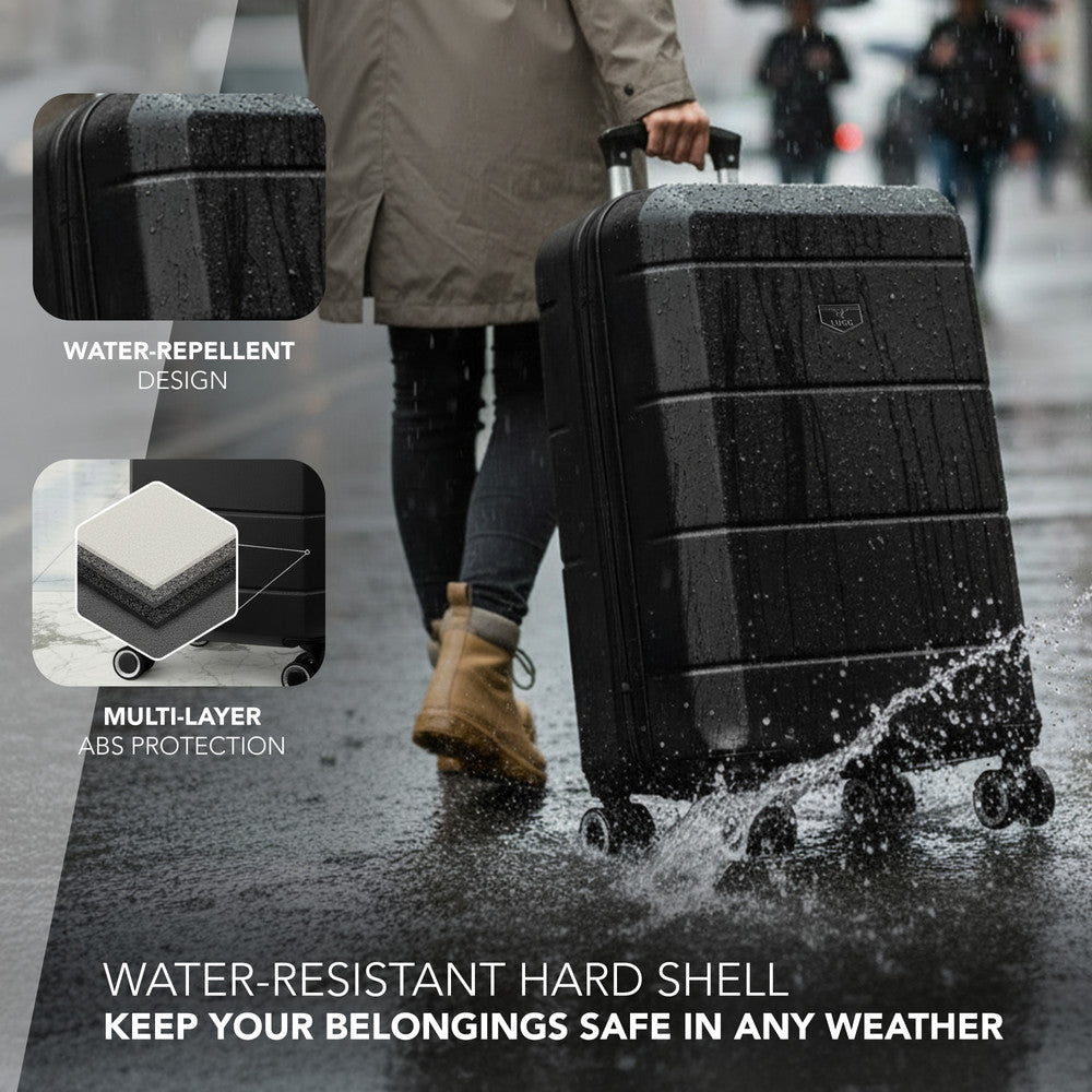 Jetset 20" Cabin Suitcase - 55 x 35 x 23cm in Black