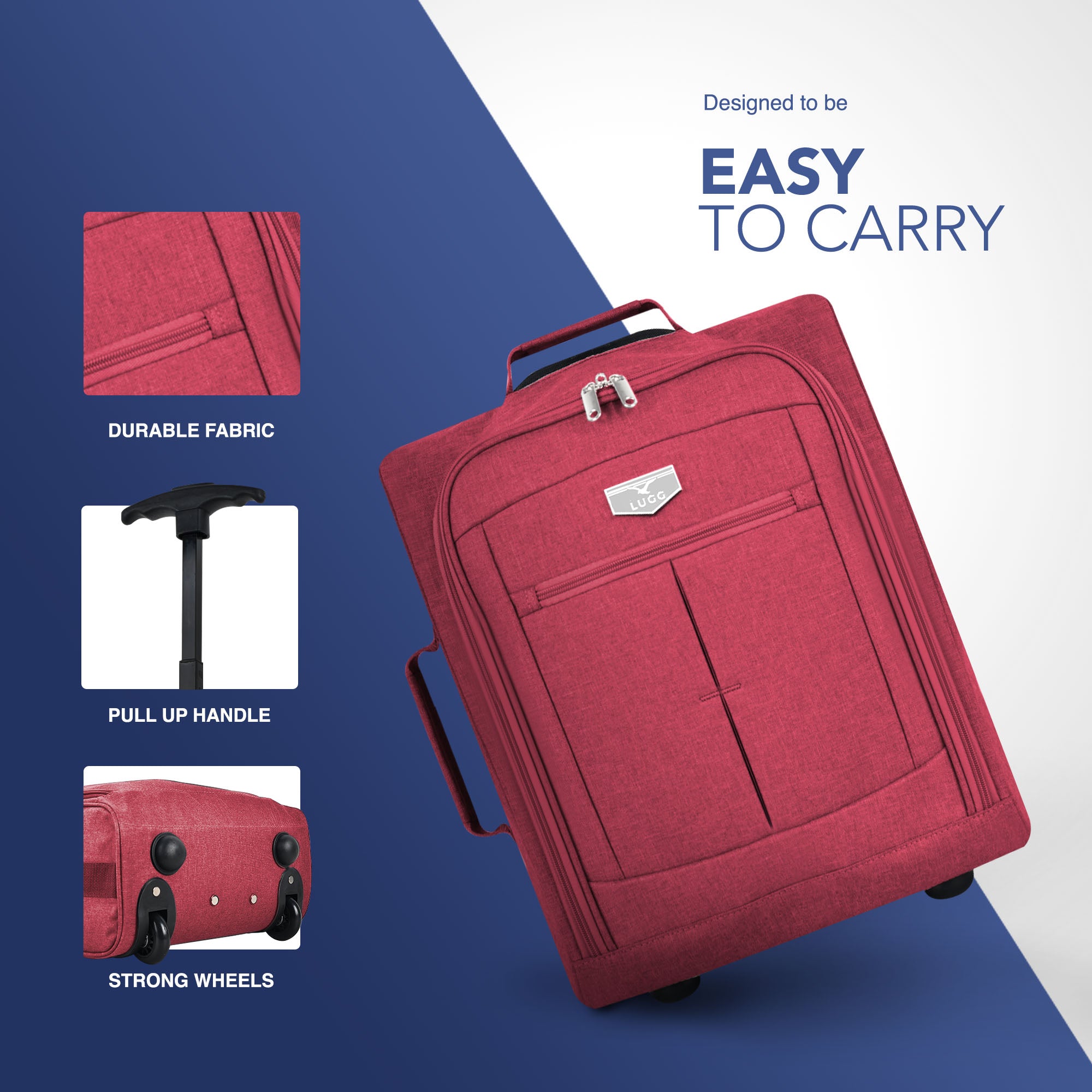 Soft Cabin Bag for EasyJet Overhead Locker - Red