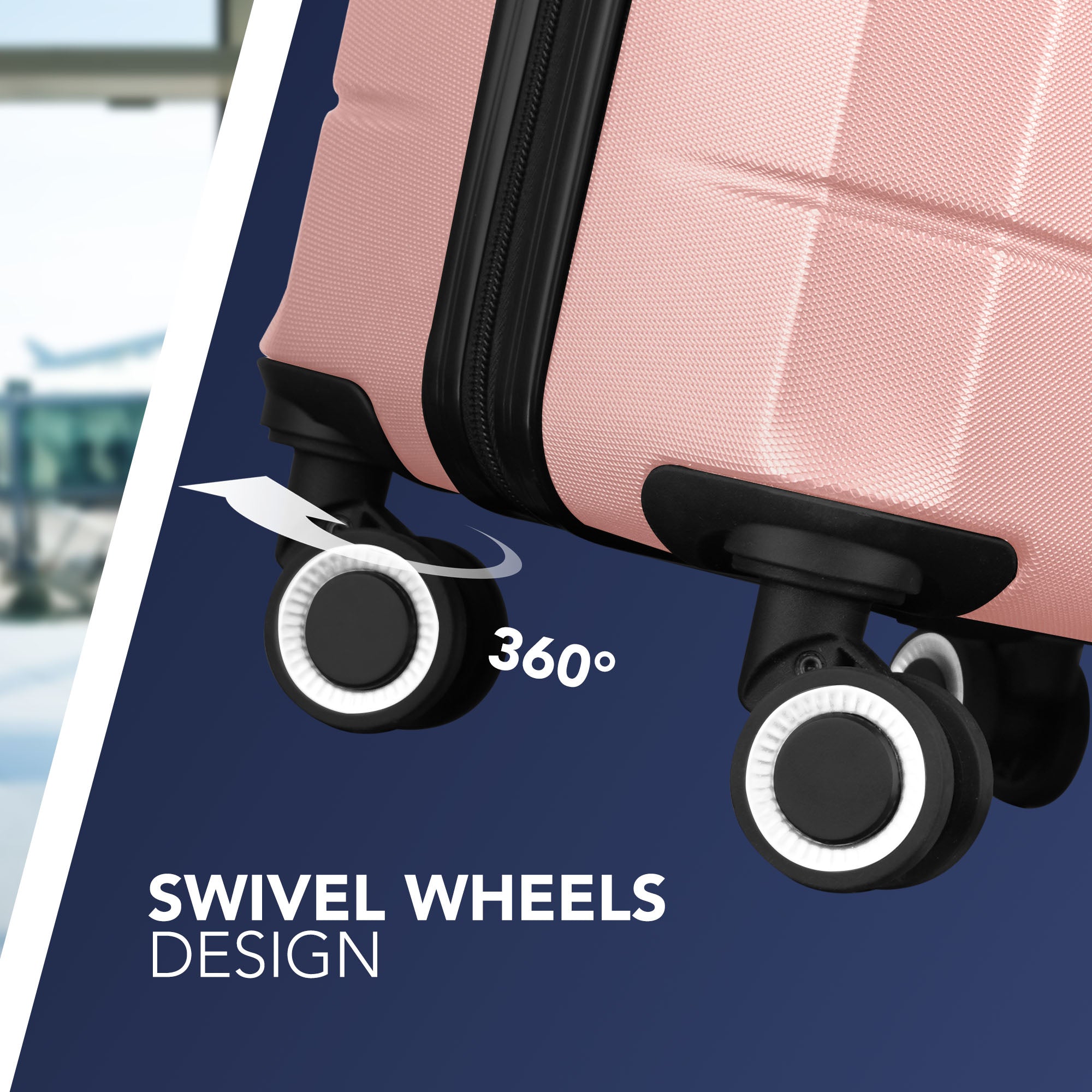 Jetset 20" Cabin Suitcase - 55 x 35 x 23cm in Rose Gold