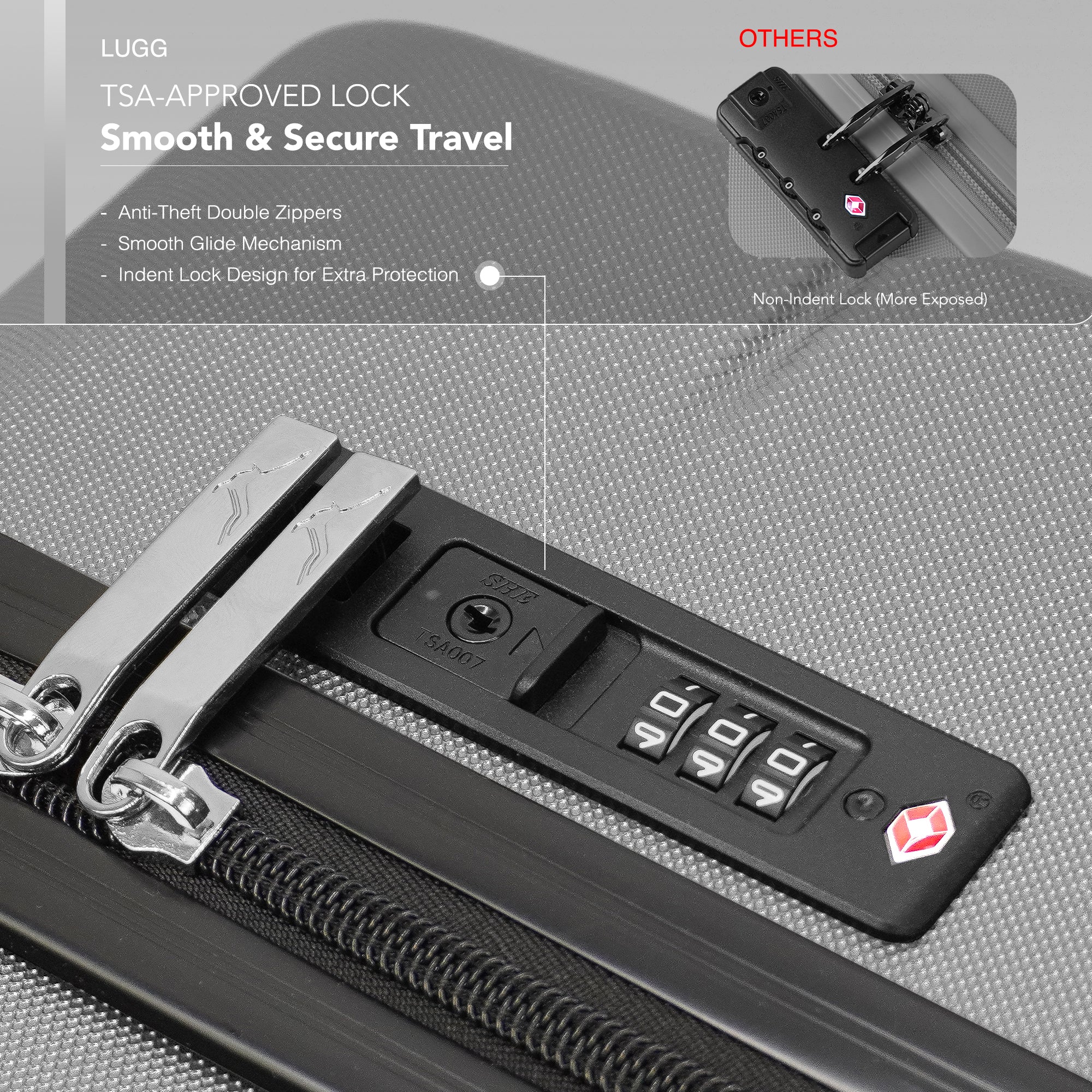 Jetset 32" Large Suitcase – Lightweight Hard Shell Luggage with TSA Lock – Water-Resistant ABS Spinner Suitcase – 4 Wheels – 86x58x31cm Travel Bag - Silver