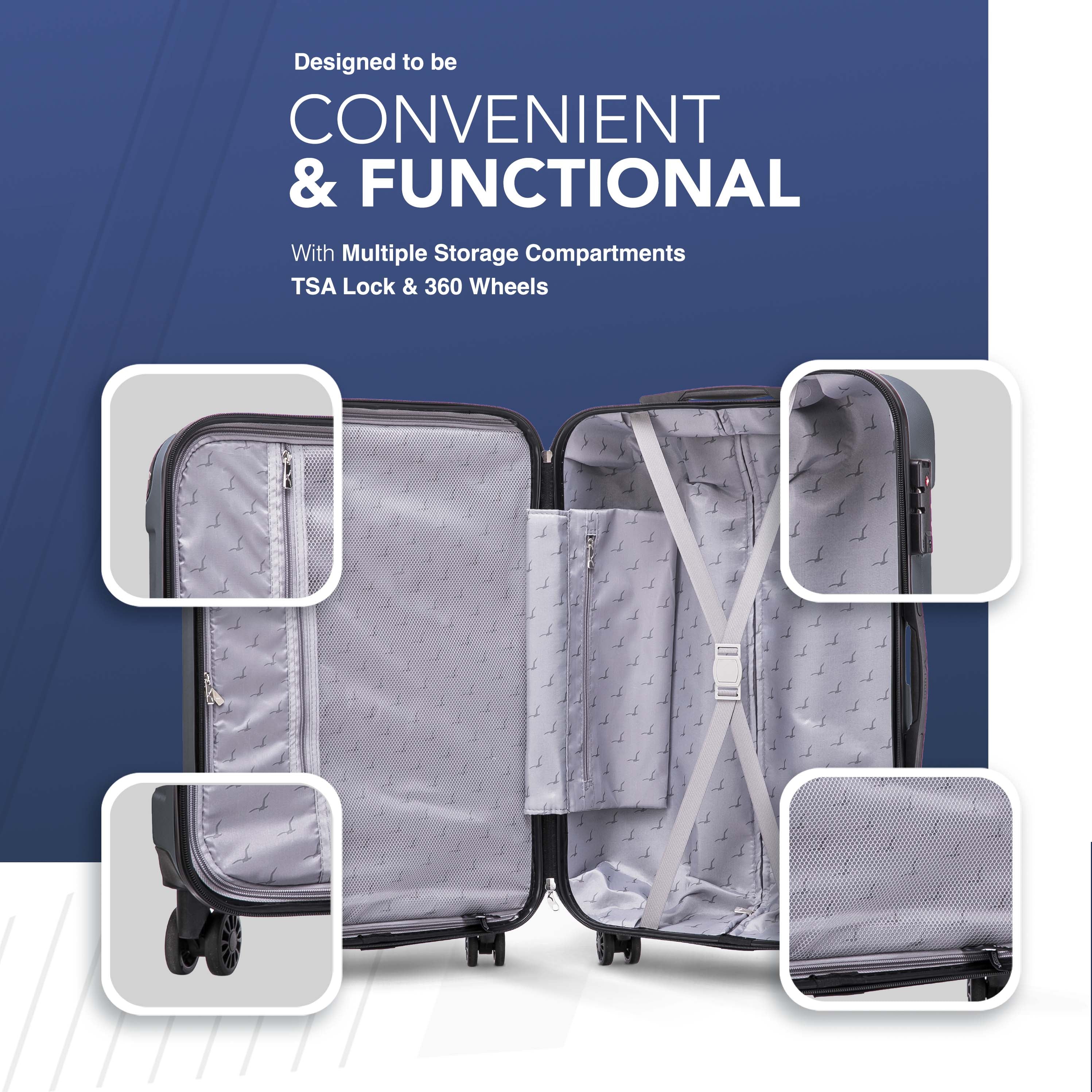20" Skywander Cabin Suitcase - Silver