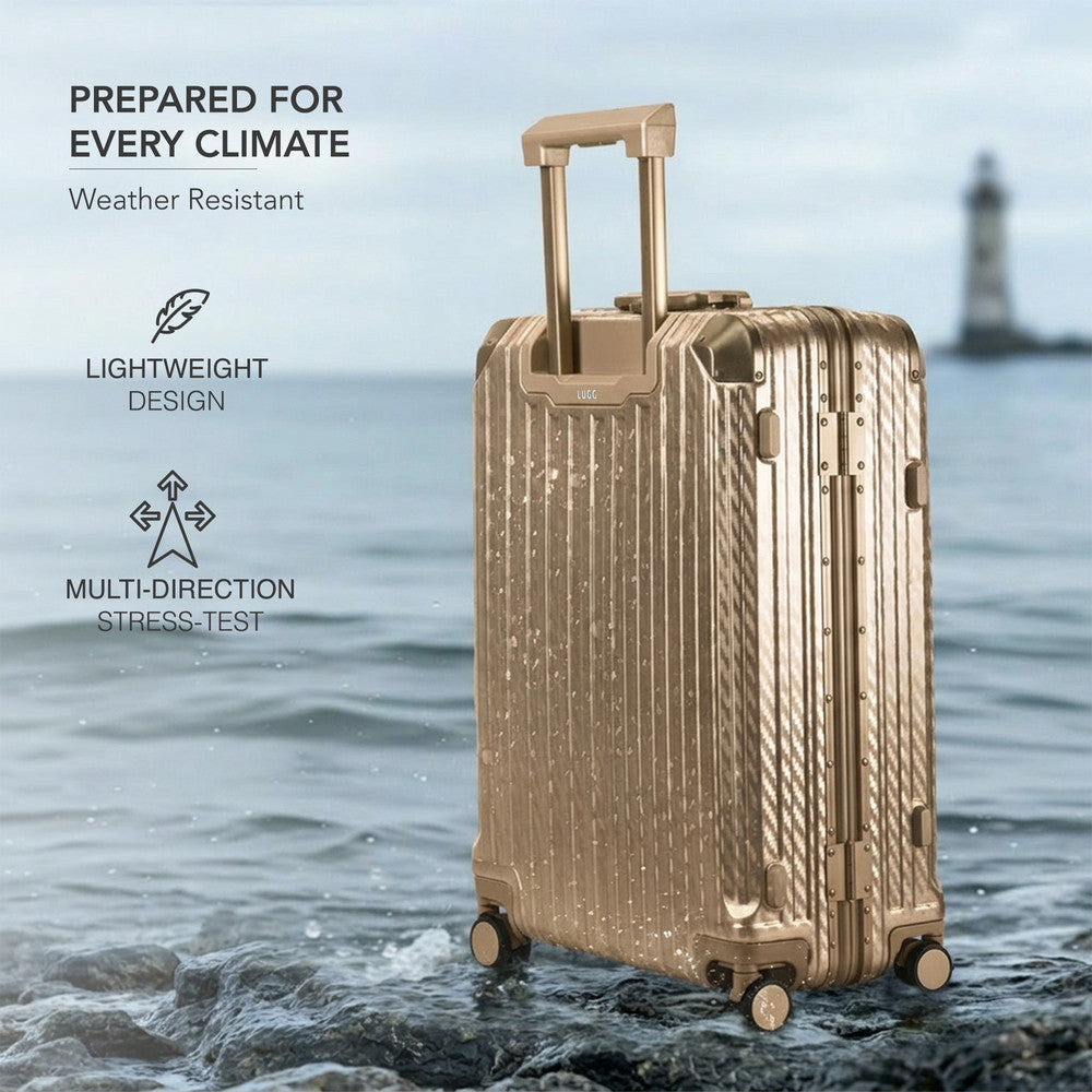 LUGG Solo Explorer 28" Hard Shell Suitcase 75x52x31cm 5yr Warranty Gold