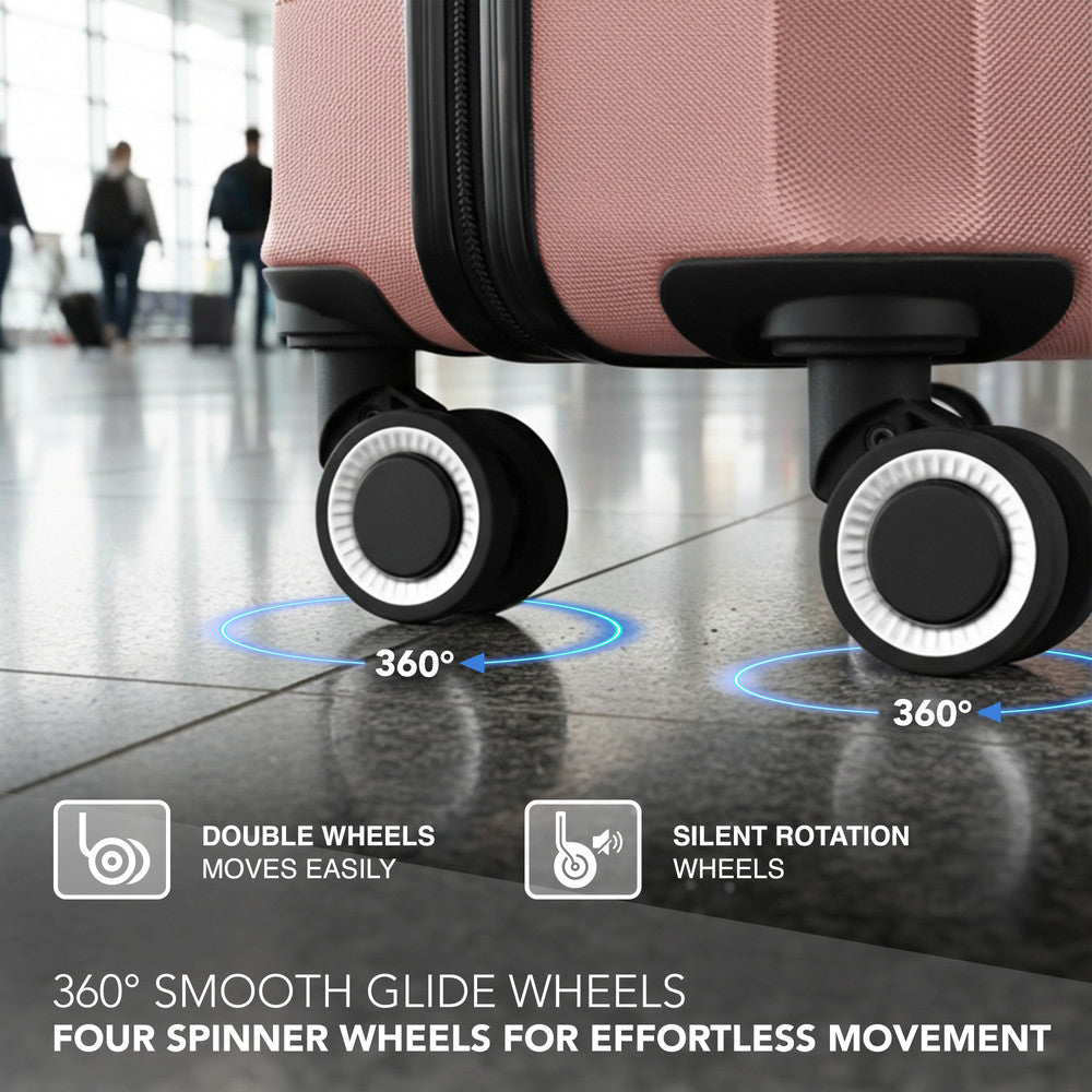 Jetset 20" Cabin Suitcase - 55 x 35 x 23cm in Rose Gold