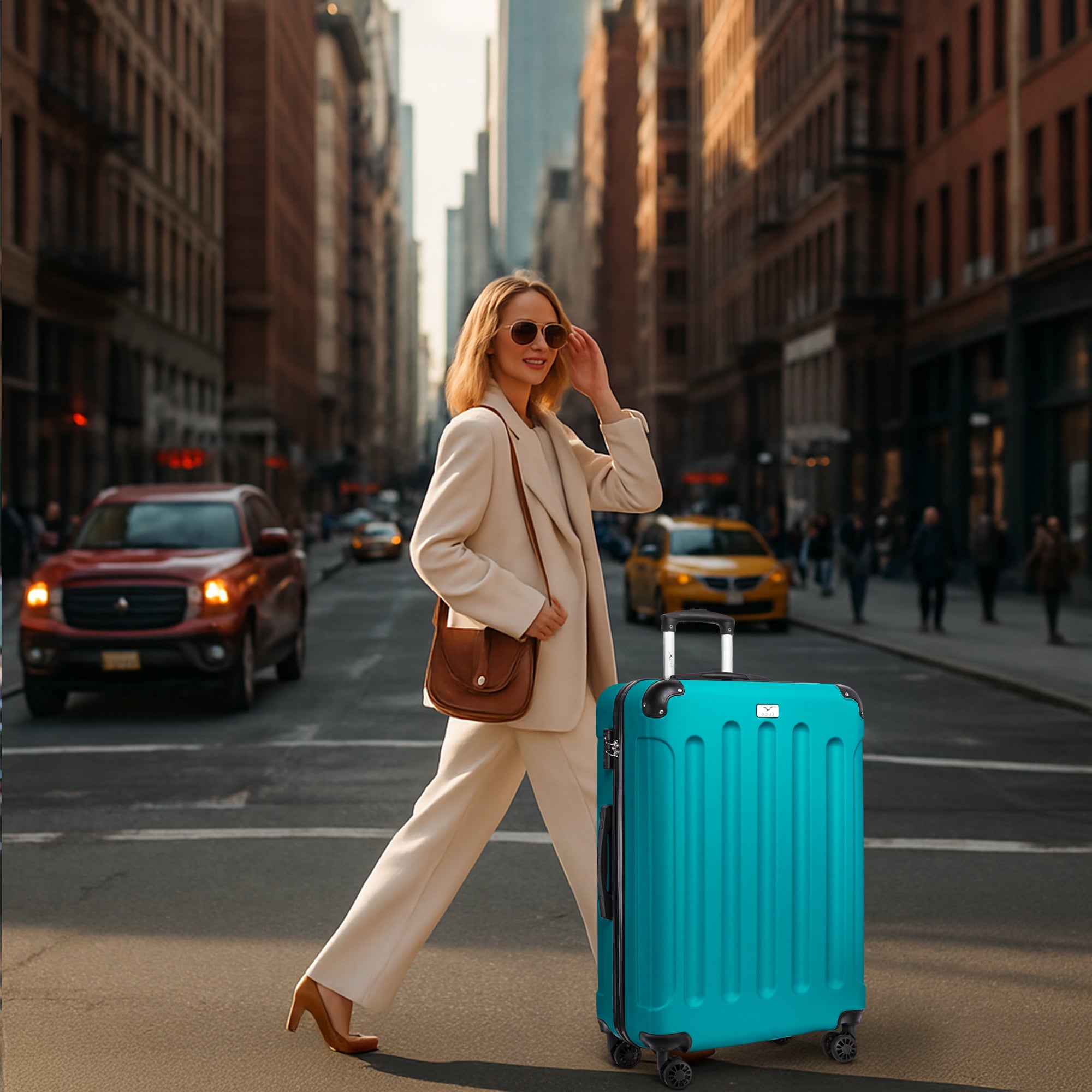 LUGG Skywander 28” Lightweight Luggage - 75cm x 49cm x 29cm - Strong & Lightweight with Secure TSA Lock, Smooth 360° Wheels & Resilient Handle- Teal