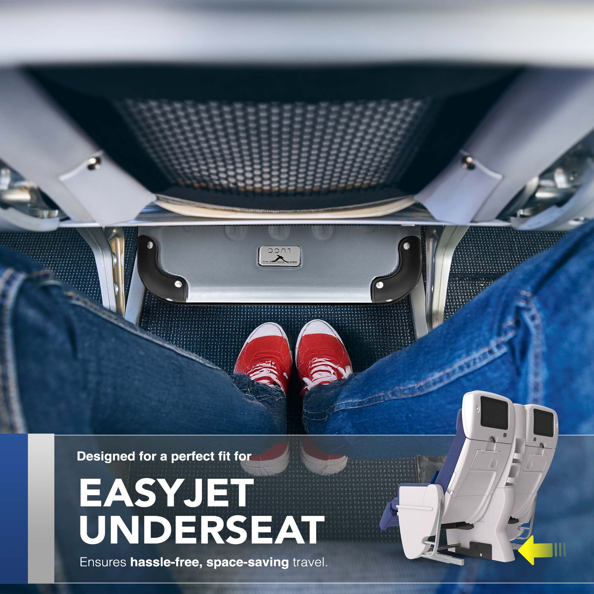 40cm Skywander Underseat Cabin Bag - Silver