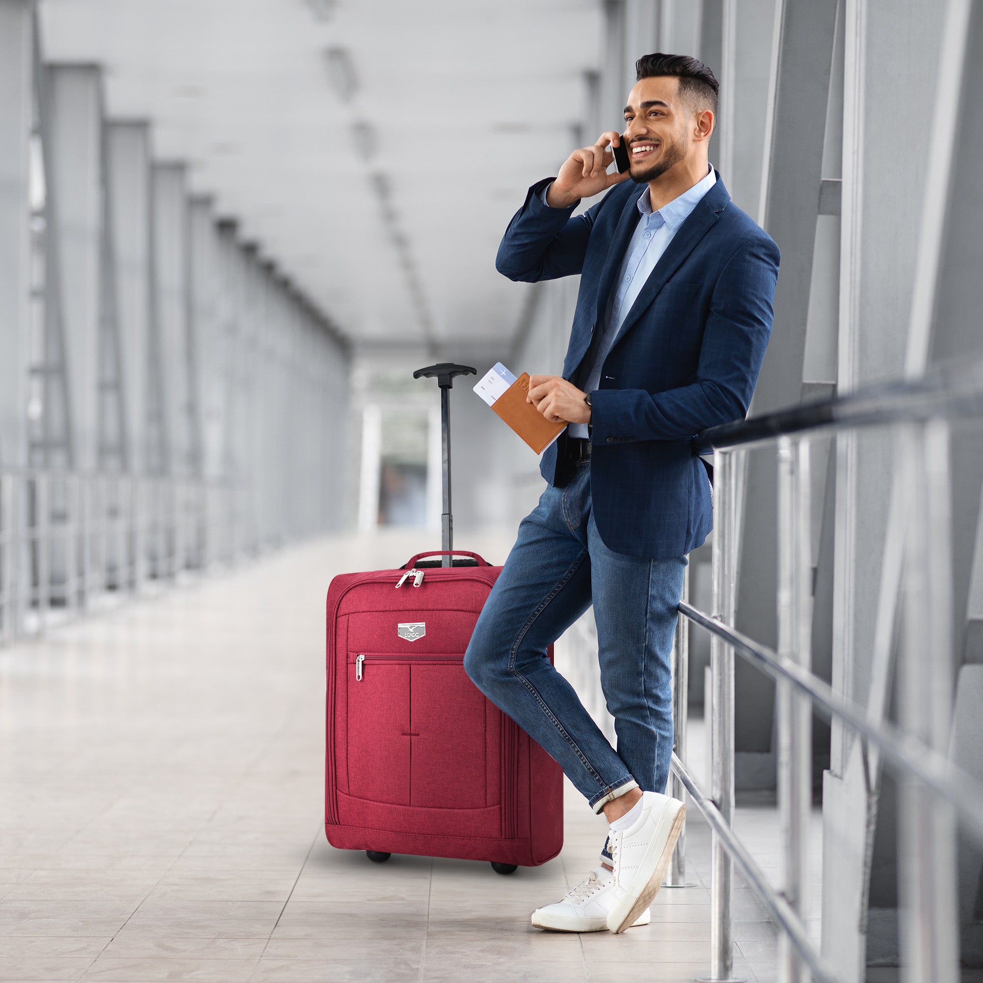 Soft Cabin Bag for Ryanair & EasyJet Priority Overhead Locker - Red