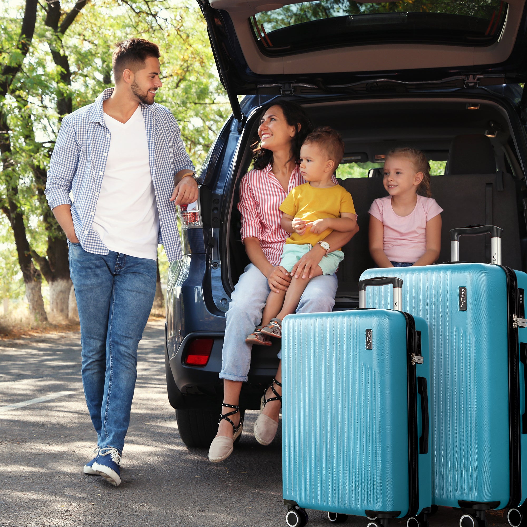 20" Vacay Cabin Suitcase - Light Blue