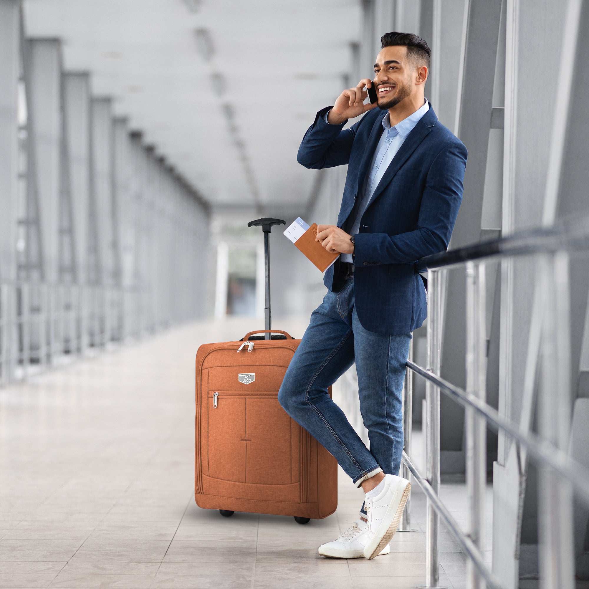 Soft Cabin Bag for Ryanair & EasyJet Priority Overhead Locker - Orange
