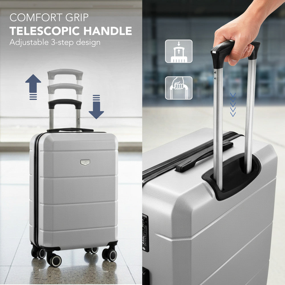 20" Jetset Cabin Suitcase - Silver
