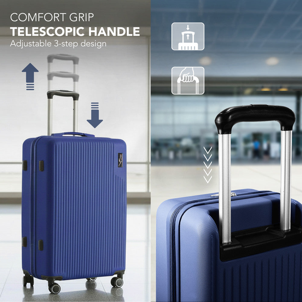 LUGG 32inch Vacay Suitcase ABS Luggage with TSA Indent Lock, Aluminium Trolley Handle, 360° Spinner Wheels, Water-Resistant & Durable Material - Airline Compatible (86 x 31 x 58cm) - Dusk