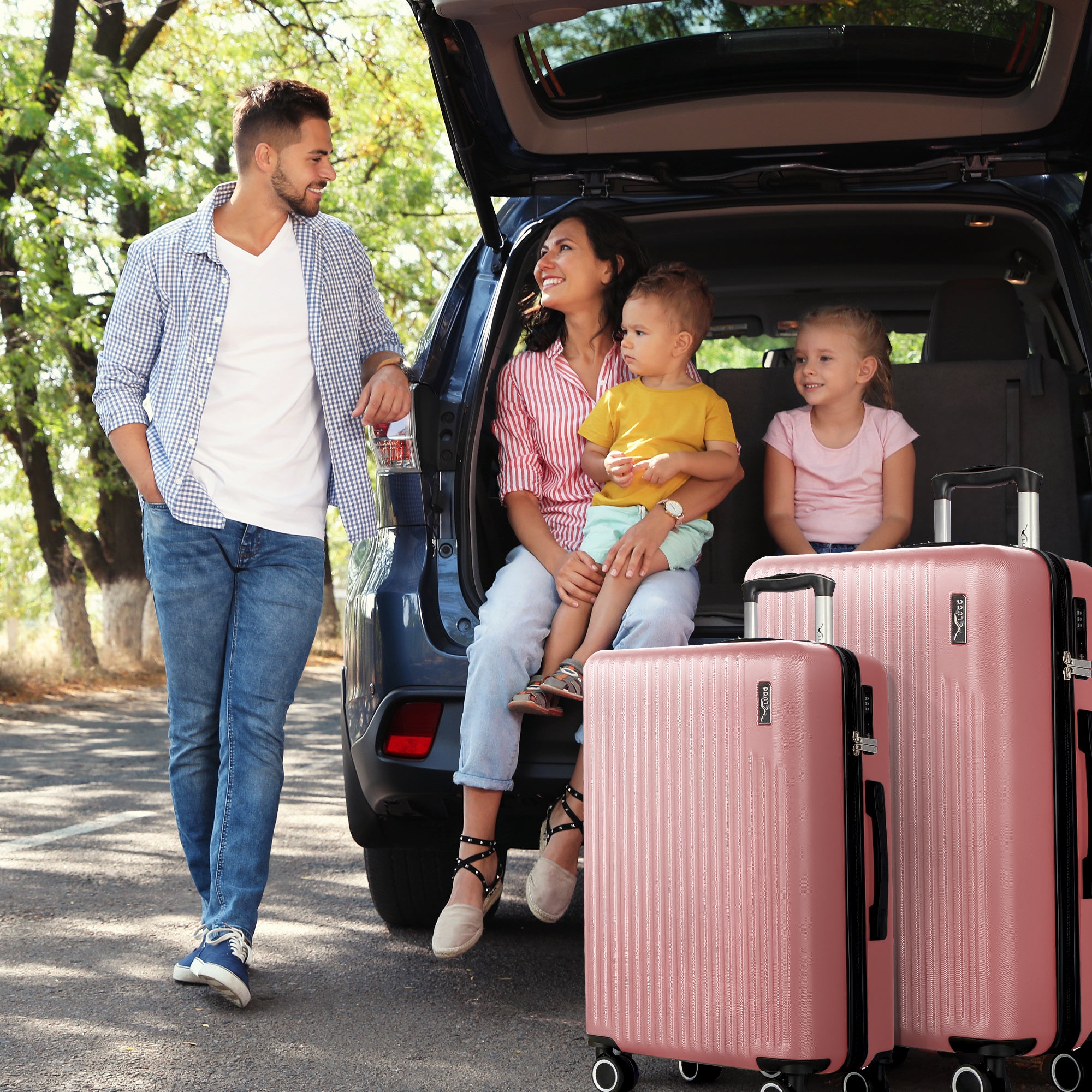 Vacay 20” Suitcase ABS Luggage with TSA Indent Lock, Aluminium Trolley Handle, 360° Spinner Wheels - Airline Compatible (55 x 35 x 23cm) - Clay
