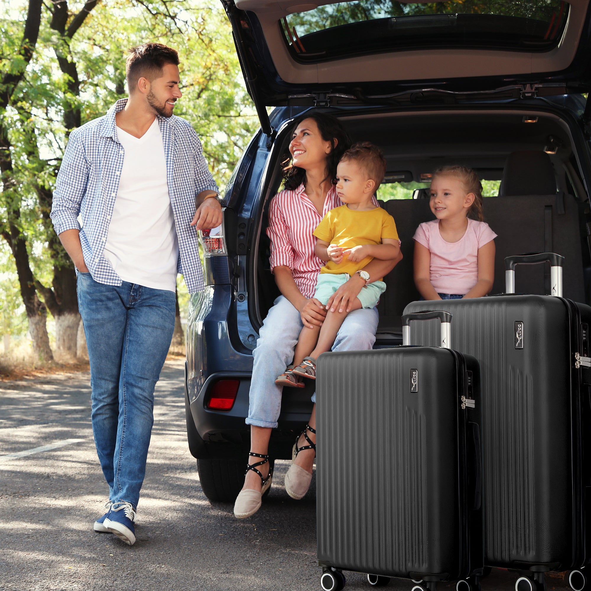 Vacay 20” Suitcase ABS Luggage with TSA Indent Lock, Aluminium Trolley Handle, 360° Spinner Wheels - Airline Compatible (55 x 35 x 23cm) - Shadow