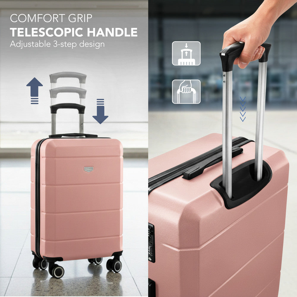 Jetset 20" Cabin Suitcase - 55 x 35 x 23cm in Rose Gold