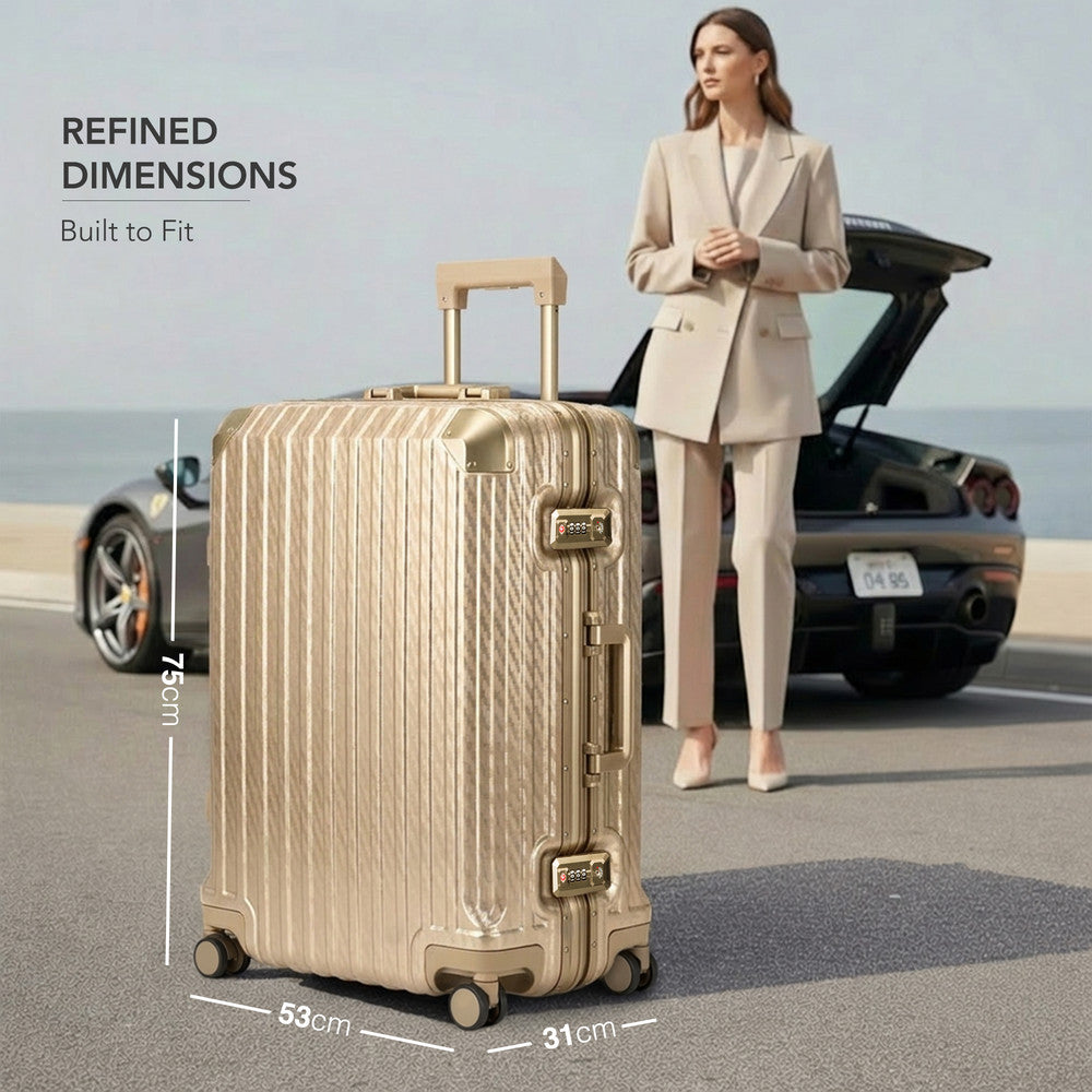 LUGG Solo Explorer 28" Hard Shell Suitcase 75x52x31cm 5yr Warranty Gold