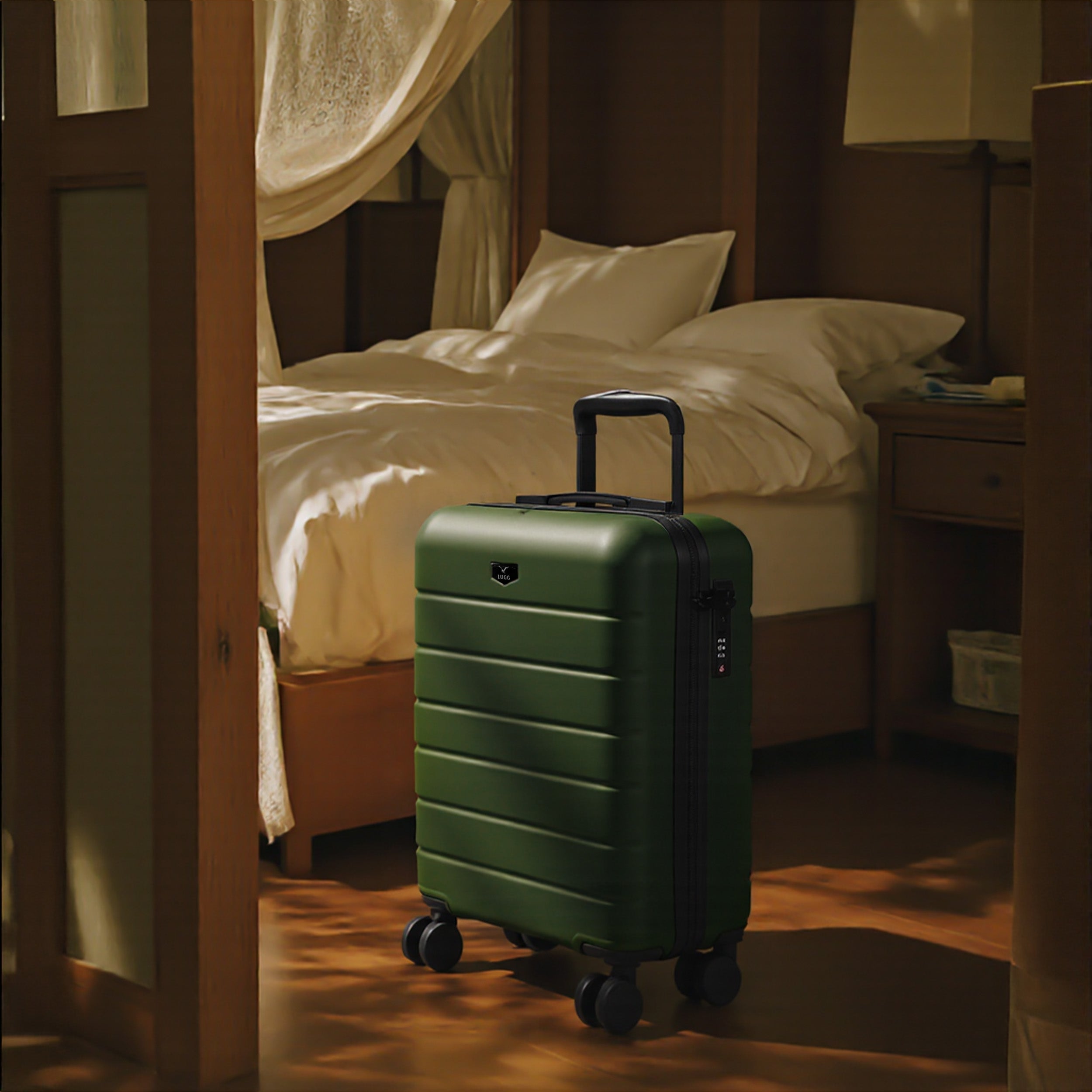 Lugg Flex 20" Cabin Suitcase in Army Green