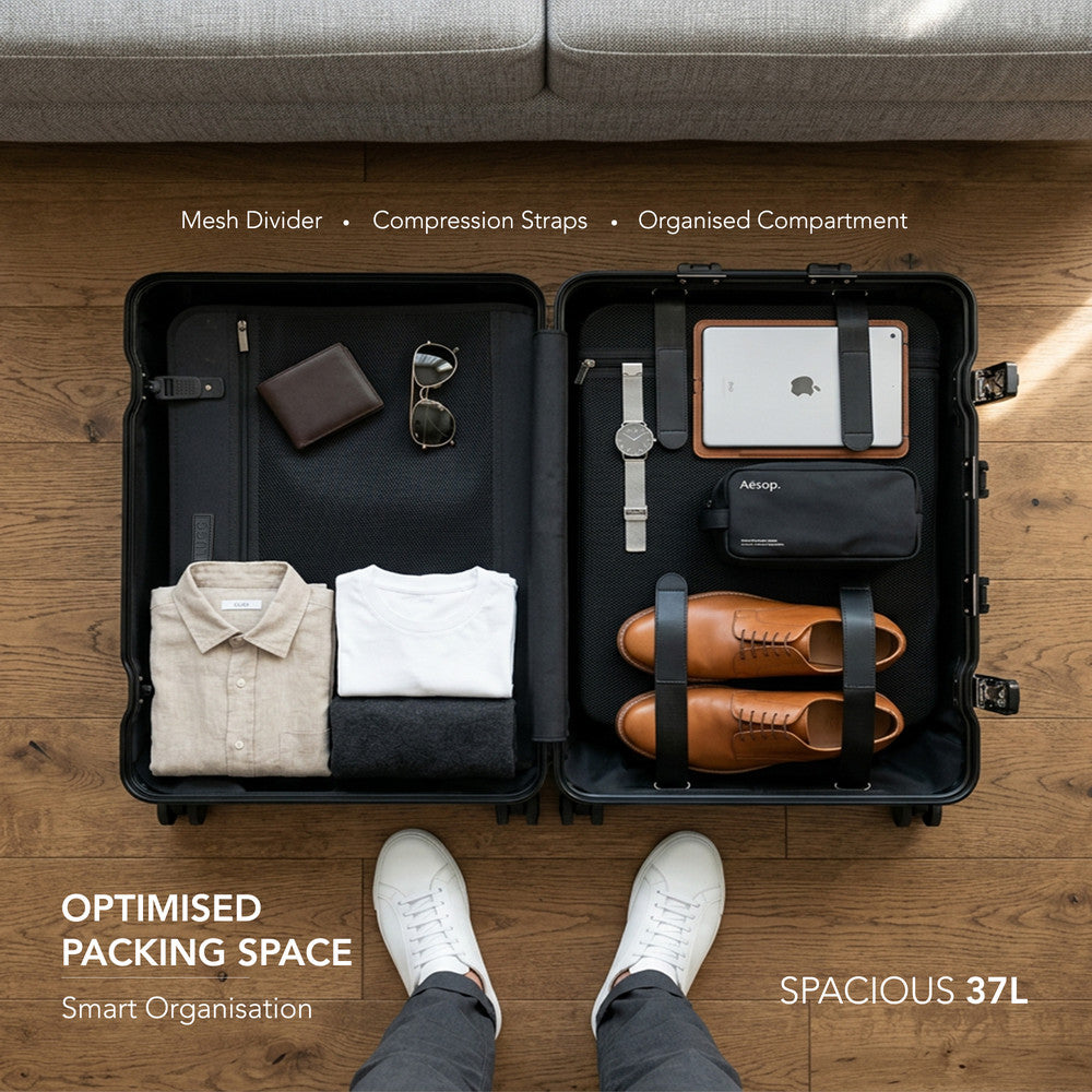 LUGG Solo 20" Hard Shell Suitcase 55x38x22  5yr Warranty Gold