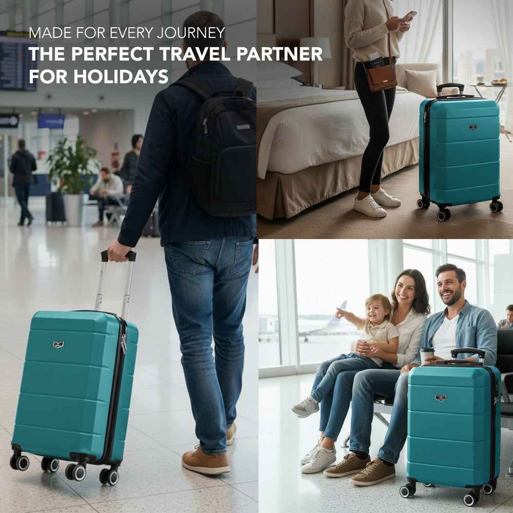 Jetset 20" Cabin Suitcase - 55 x 35 x 23cm in Teal